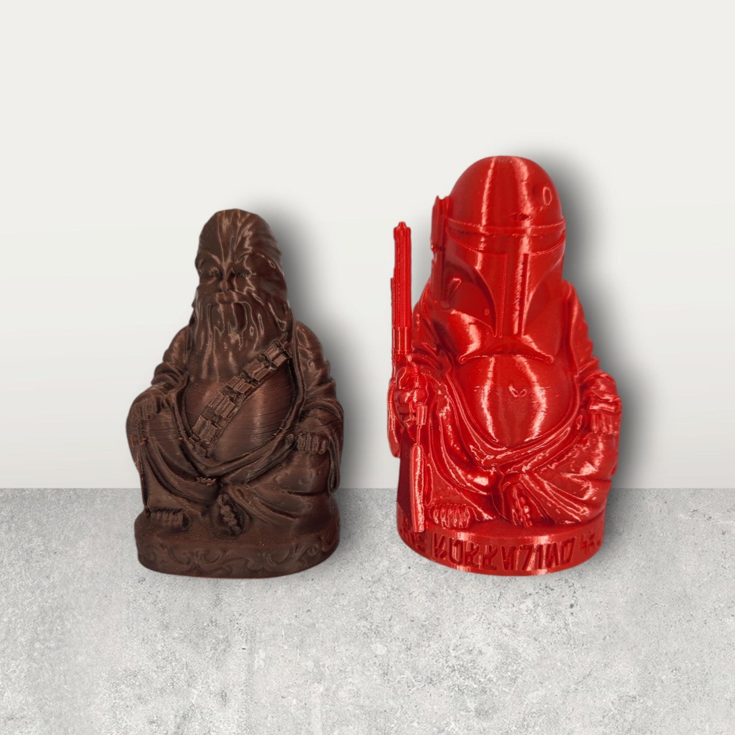 Star Wars Inspired Laughing Buddha Bust - 3D Printed Customizable Character | Any Model & Color | Fun Mashup Decor | Unique Gift Idea