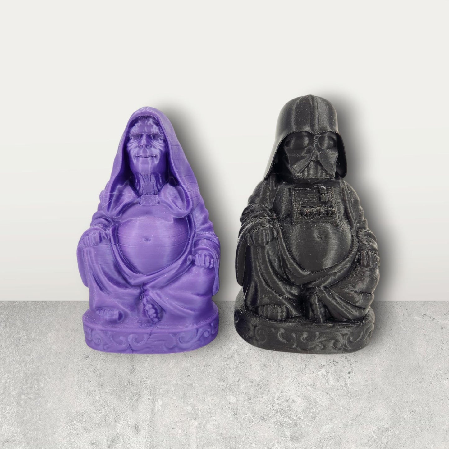 Star Wars Inspired Laughing Buddha Bust - 3D Printed Customizable Character | Any Model & Color | Fun Mashup Decor | Unique Gift Idea