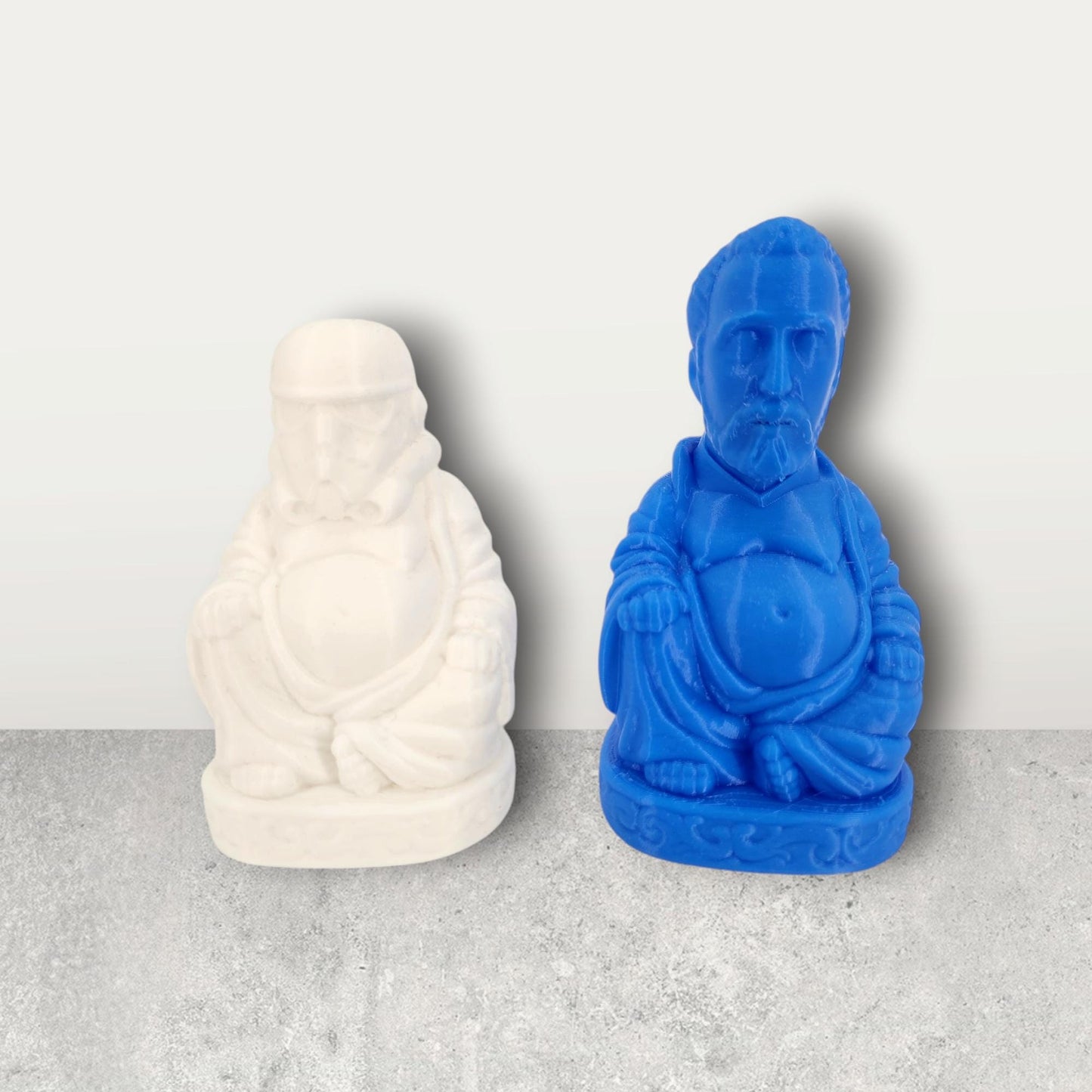 Star Wars Inspired Laughing Buddha Bust - 3D Printed Customizable Character | Any Model & Color | Fun Mashup Decor | Unique Gift Idea