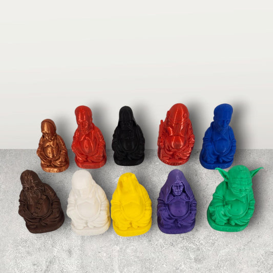 Star Wars Inspired Laughing Buddha Bust - 3D Printed Customizable Character | Any Model & Color | Fun Mashup Decor | Unique Gift Idea