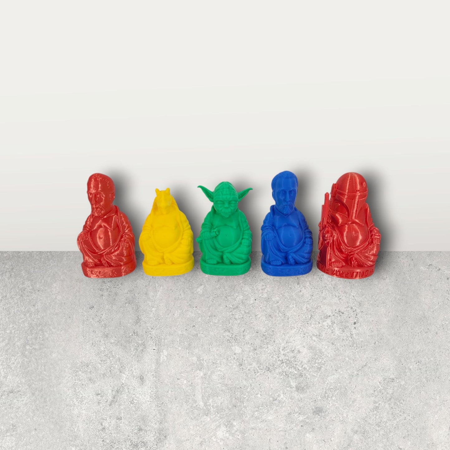 Star Wars Inspired Laughing Buddha Bust - 3D Printed Customizable Character | Any Model & Color | Fun Mashup Decor | Unique Gift Idea