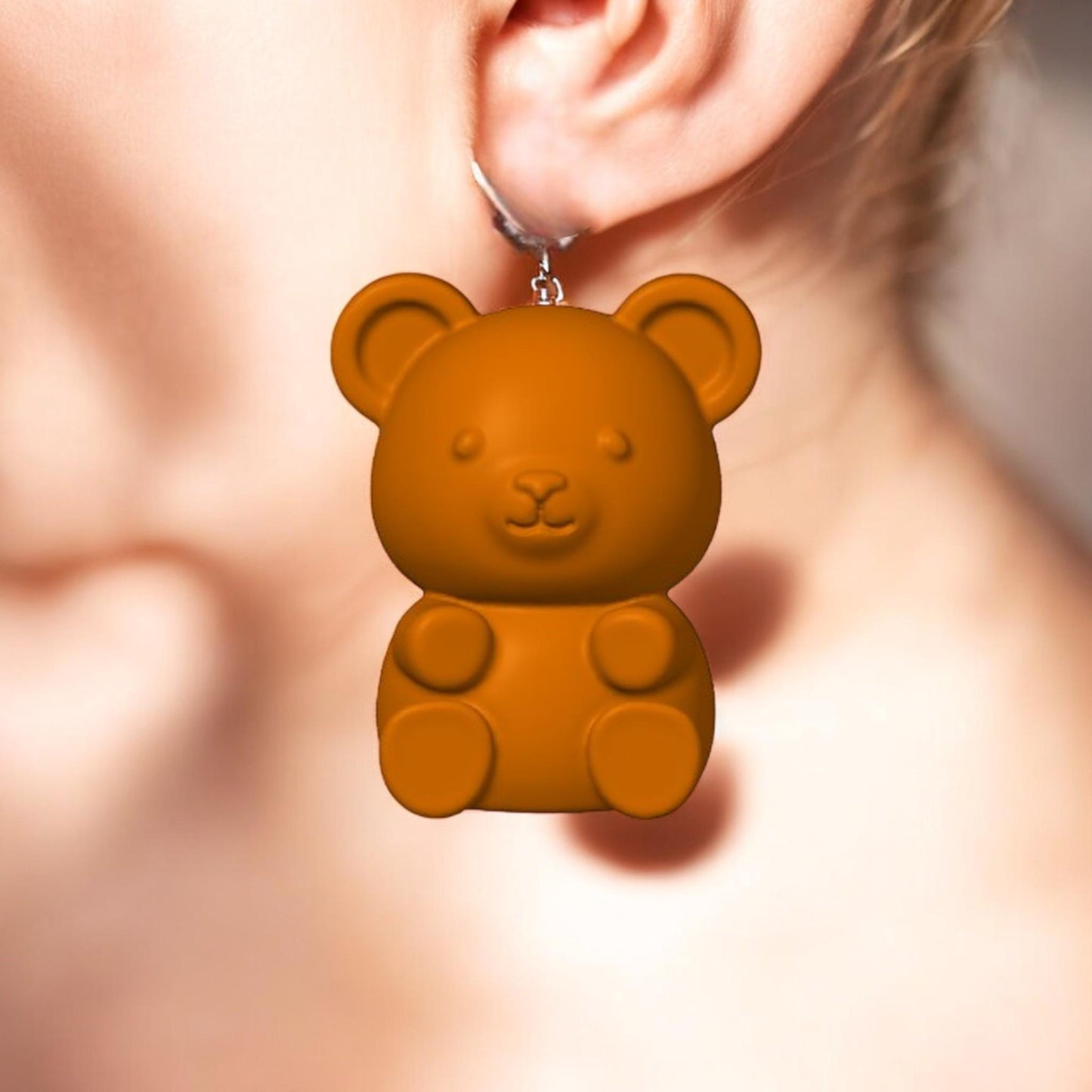 Fun Gummy Bear Earrings 3D Printed Jewelry for Unique Style & Gifts, Colorful Craft Accessories, Perfect for Friends