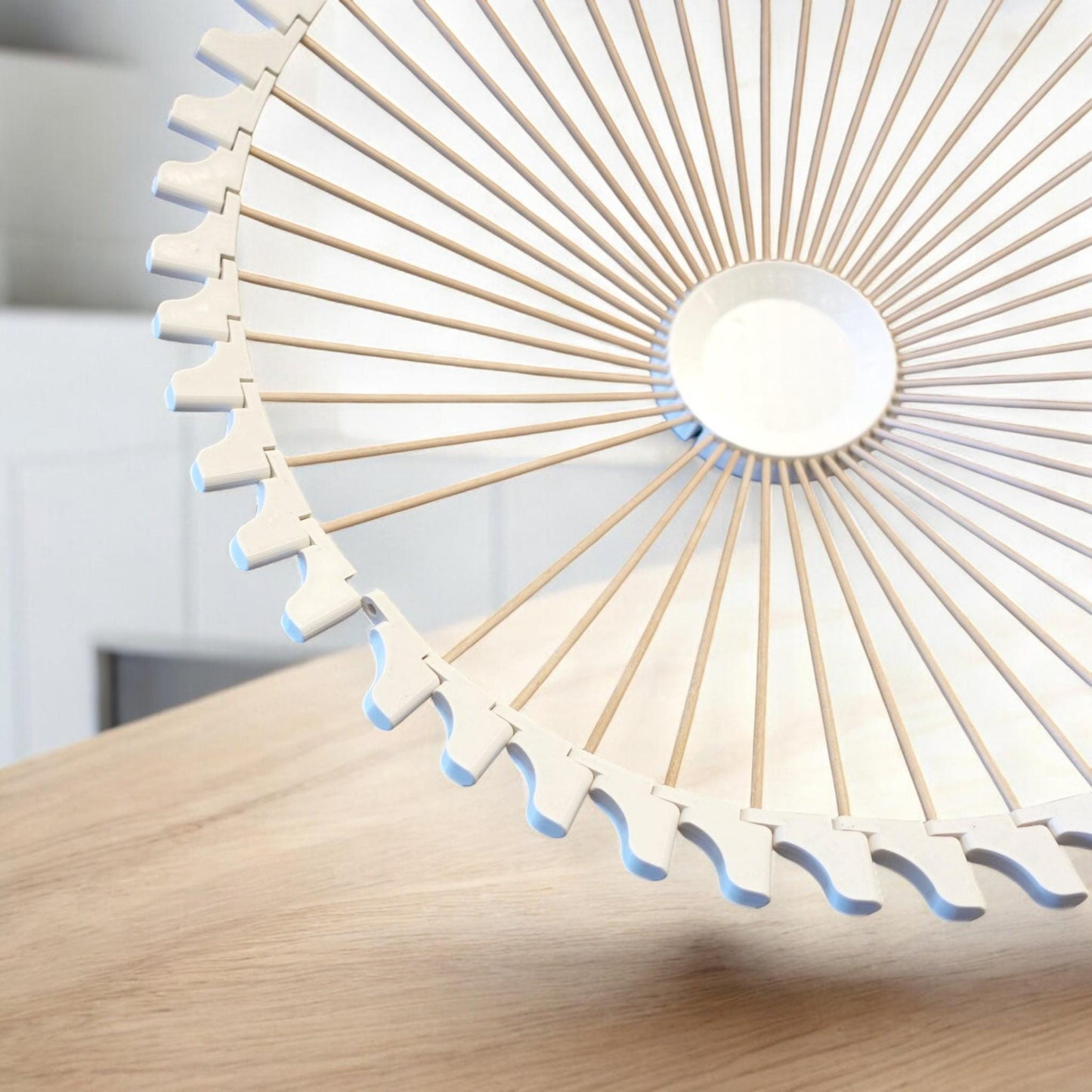 Handcrafted Art Deco Style 3D Printed Bowl | Unique Home Decor Piece with Wooden Skewers, Decoration Wooden Skewer Fruit Bowl Sun