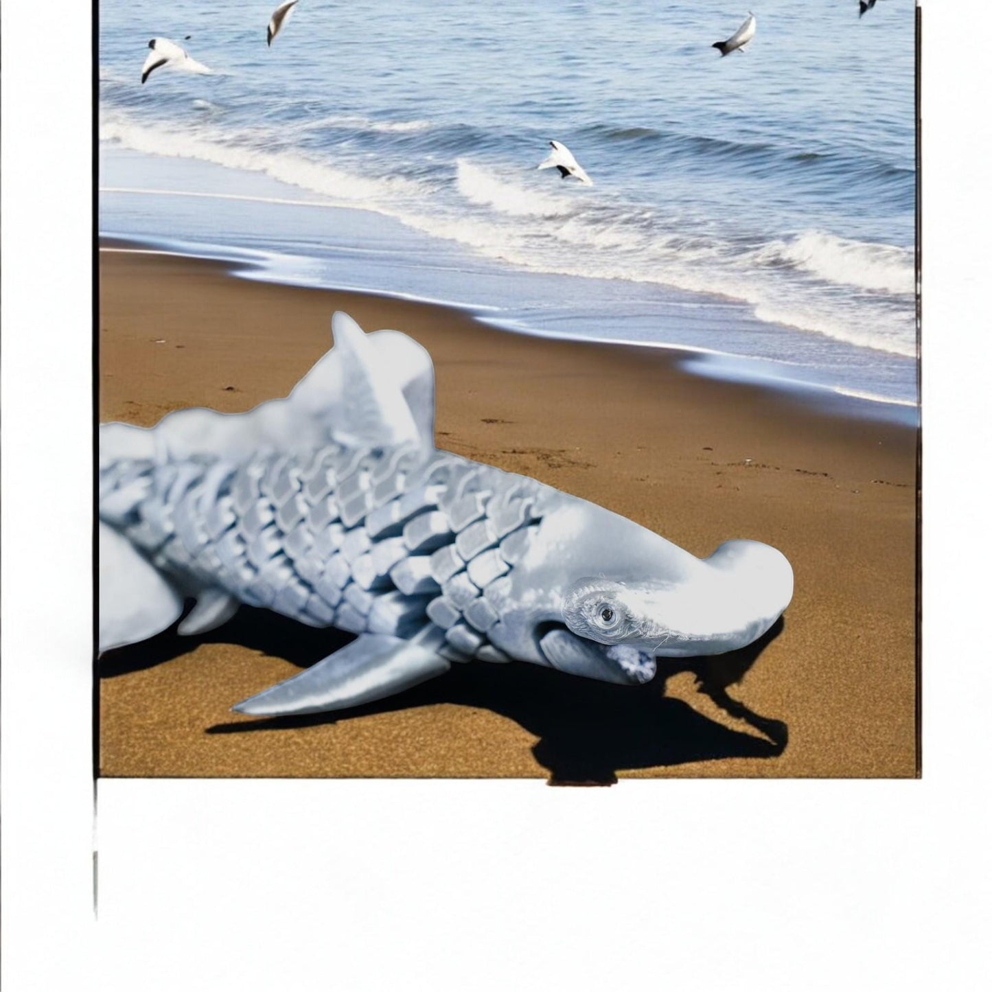 Hammerhead Fish Fidget Toy - Unique 3D Printed Articulated Ocean Desk Toy - Colorful Educational Gift for All Ages