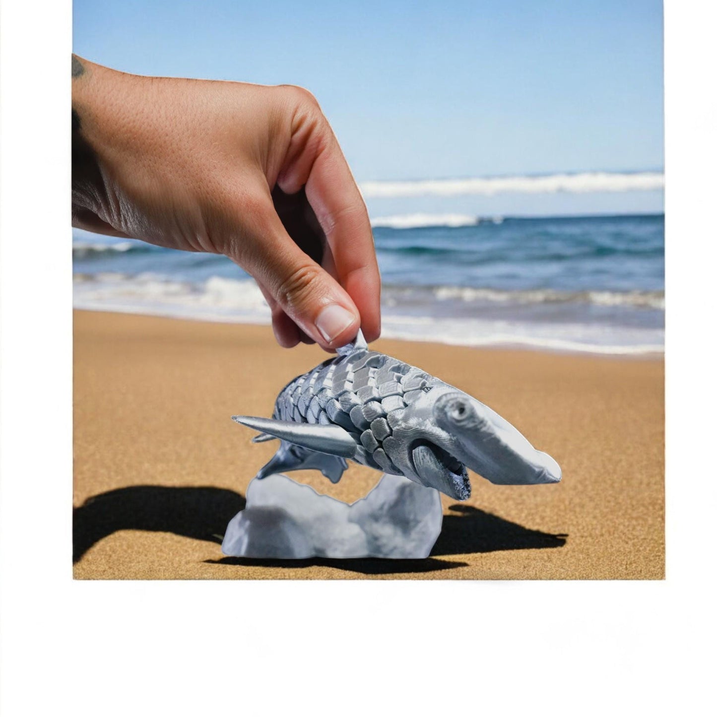 Hammerhead Fish Fidget Toy - Unique 3D Printed Articulated Ocean Desk Toy - Colorful Educational Gift for All Ages