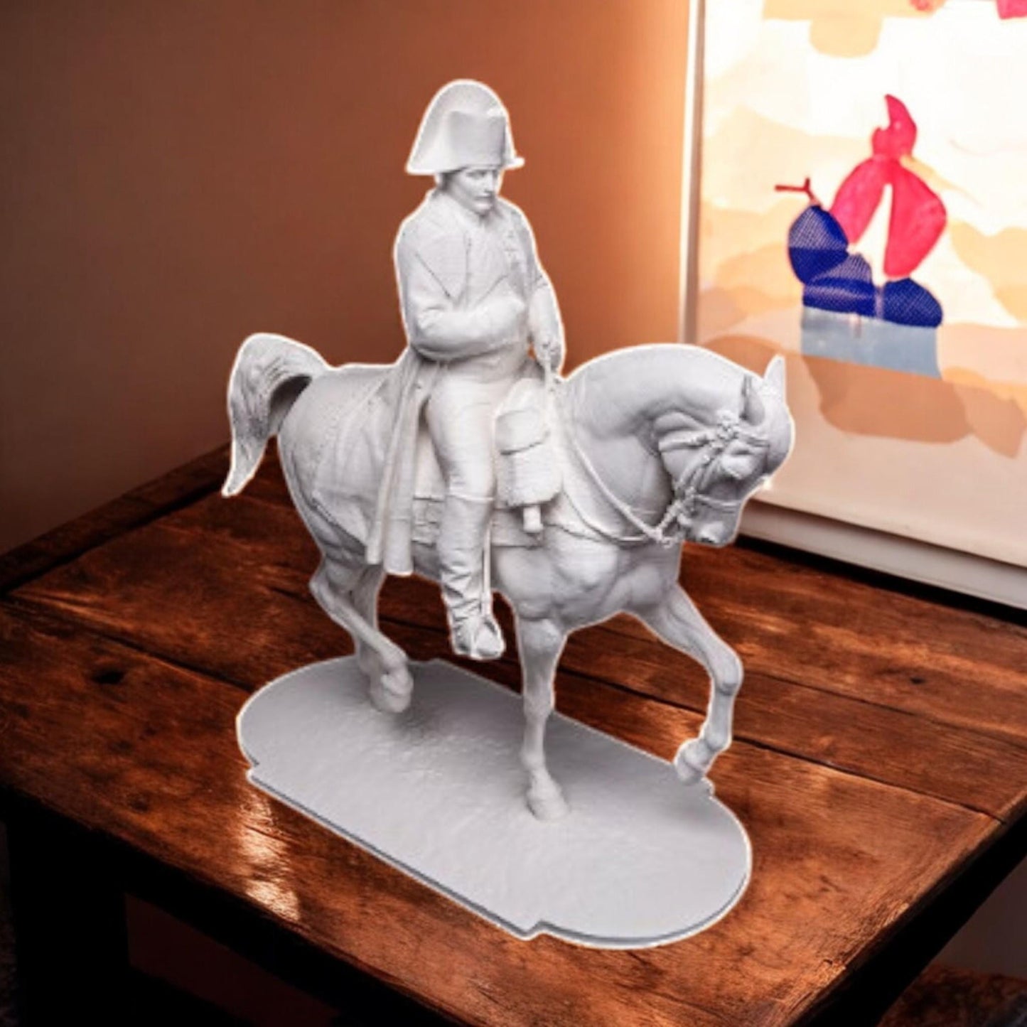Napoleon Statue Equestrian Sculpture - 3D Printed Replica Horse & Rider, Museum Quality Renaissance Art Reproduction
