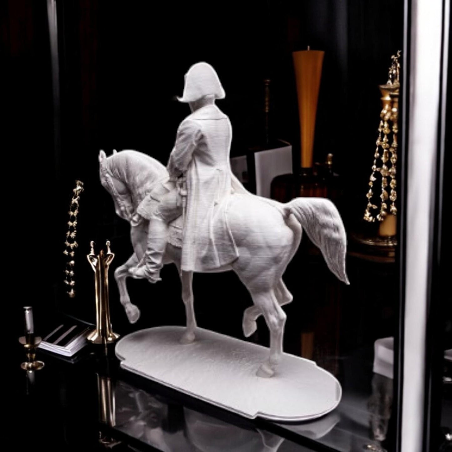 Napoleon Statue Equestrian Sculpture - 3D Printed Replica Horse & Rider, Museum Quality Renaissance Art Reproduction