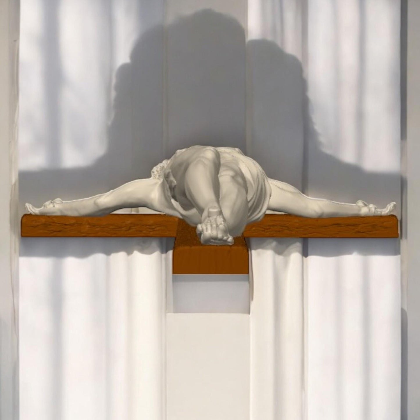Crucifixion of Jesus Wall Sculpture Decor - Savior Christian Art, Faith Inspired Home Hanging, Religious Gift for Believers
