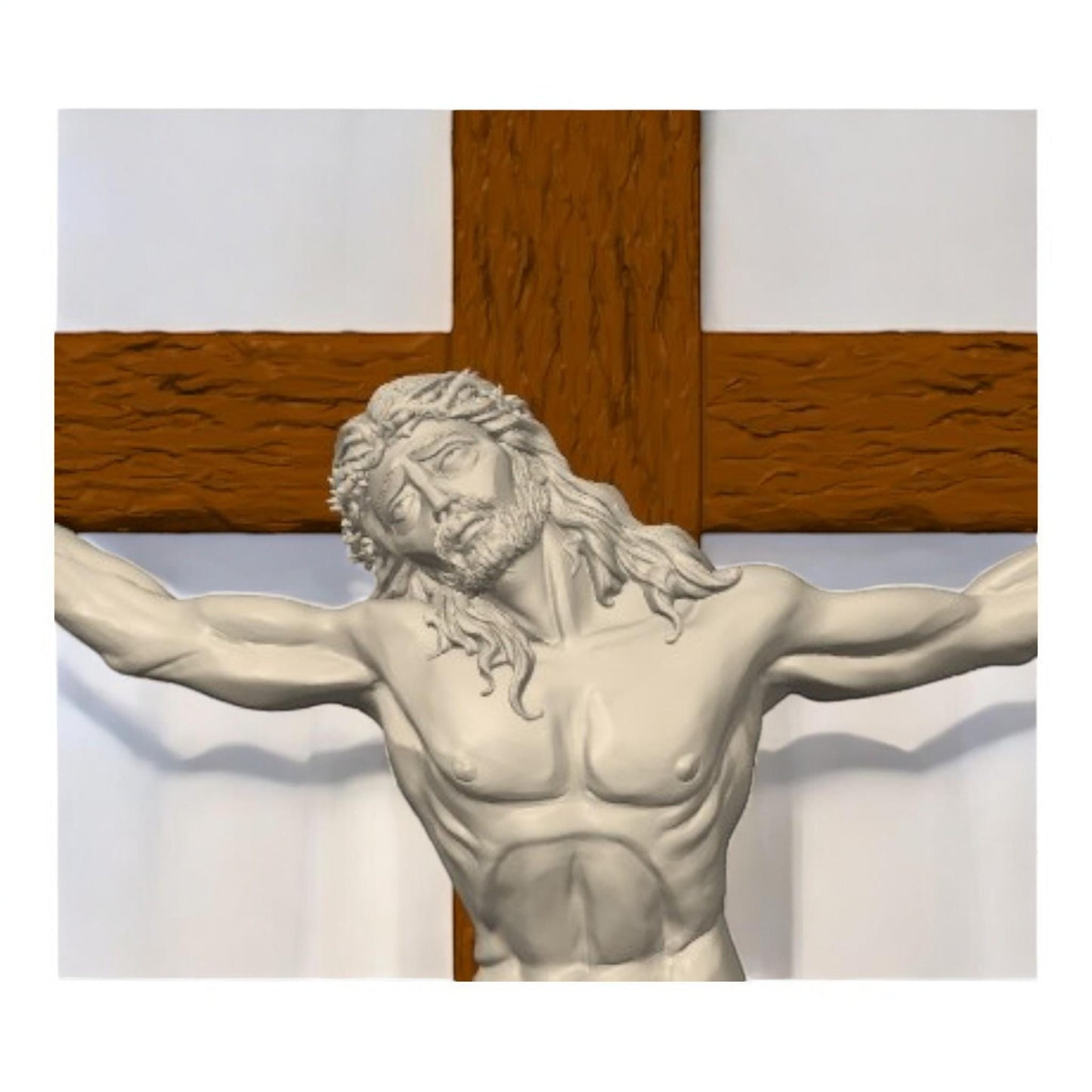 Crucifixion of Jesus Wall Sculpture Decor - Savior Christian Art, Faith Inspired Home Hanging, Religious Gift for Believers