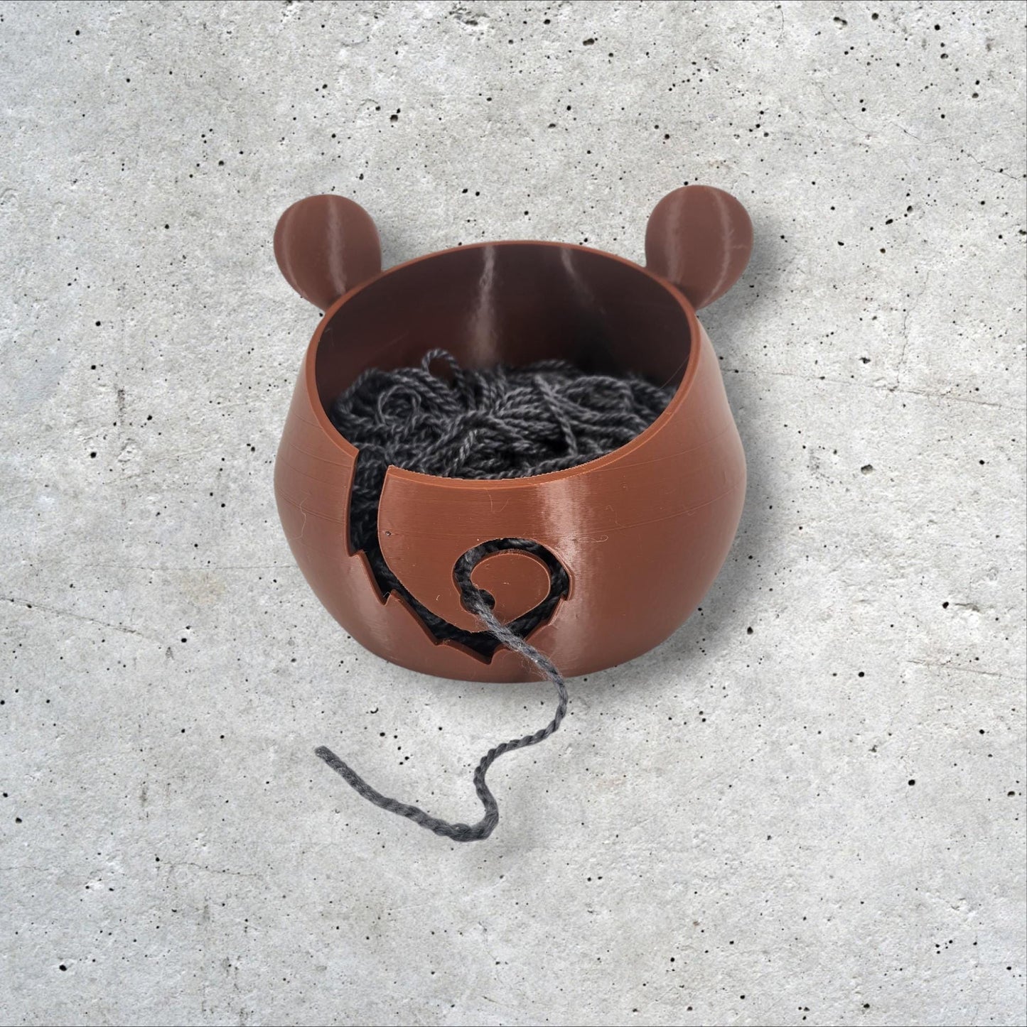 Bear Shaped Yarn Bowl - 3D Printed Knitting & Crochet Accessory, Cute Yarn Holder for Crafters