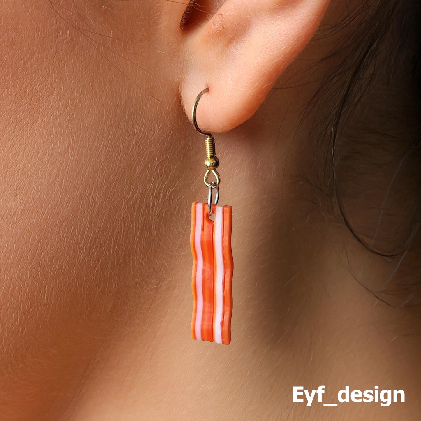 Bacon and Eggs Earrings, Funny Food Dangle Jewelry for Foodie Lover Gift , Quirky Breakfast Accessories, Mismatched Earrings