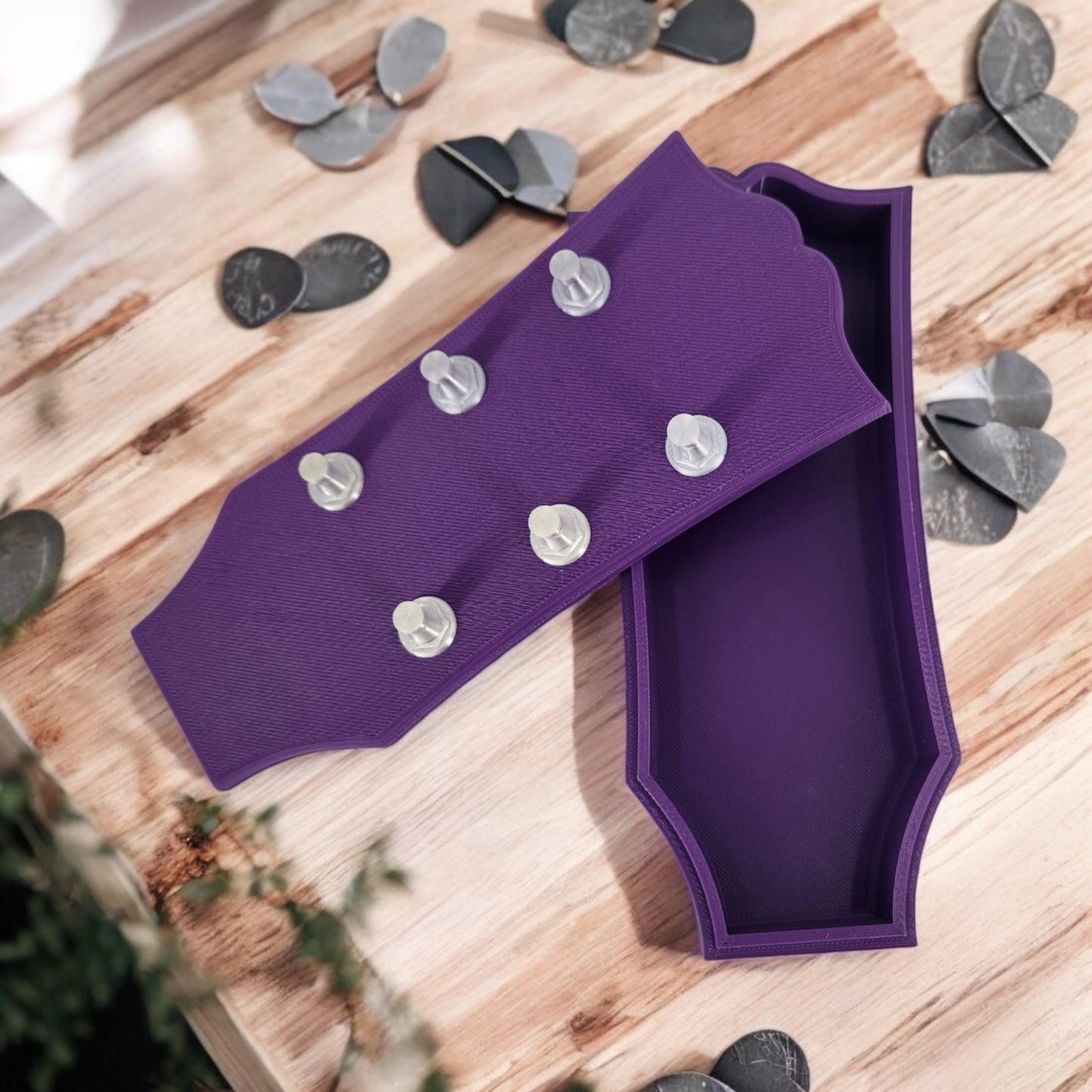 Gibson Style Headstock 3D Printed Jewelry and Pick Holder | Unique Guitar Accessory, Home Decor, Custom Organizer