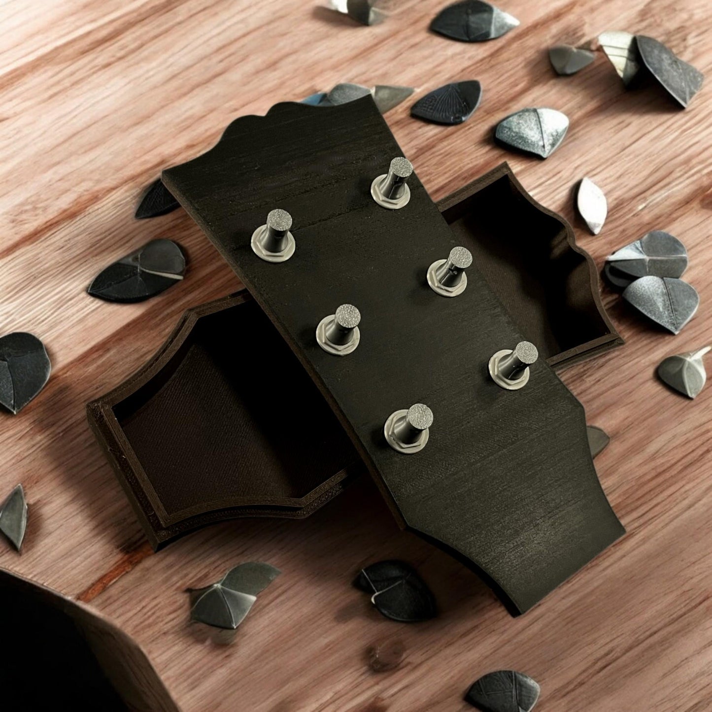 Gibson Style Headstock 3D Printed Jewelry and Pick Holder | Unique Guitar Accessory, Home Decor, Custom Organizer