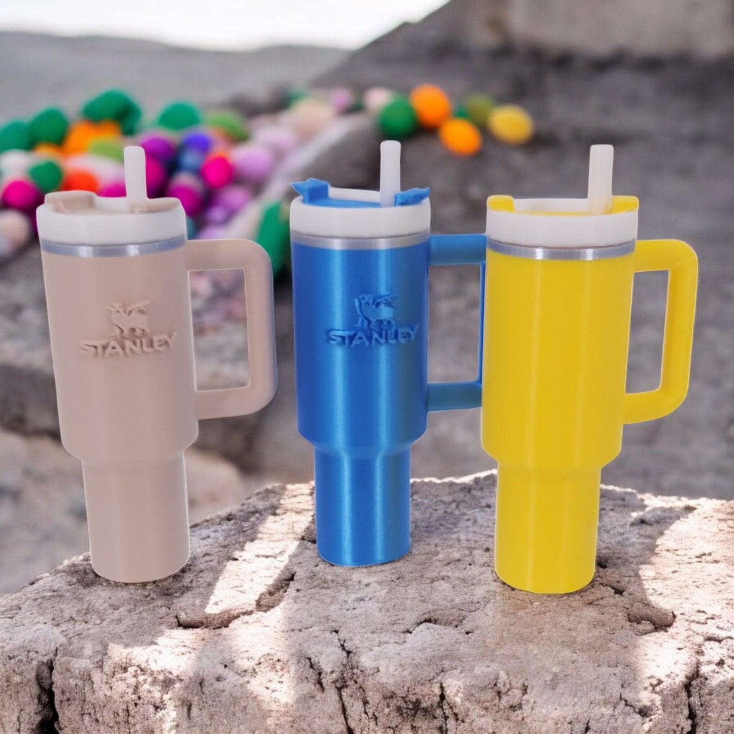 Tumbler Keychain Stanley Inspired | 3D Printed Holder for Chapstick, Pills & Cash | Unique Gift Idea