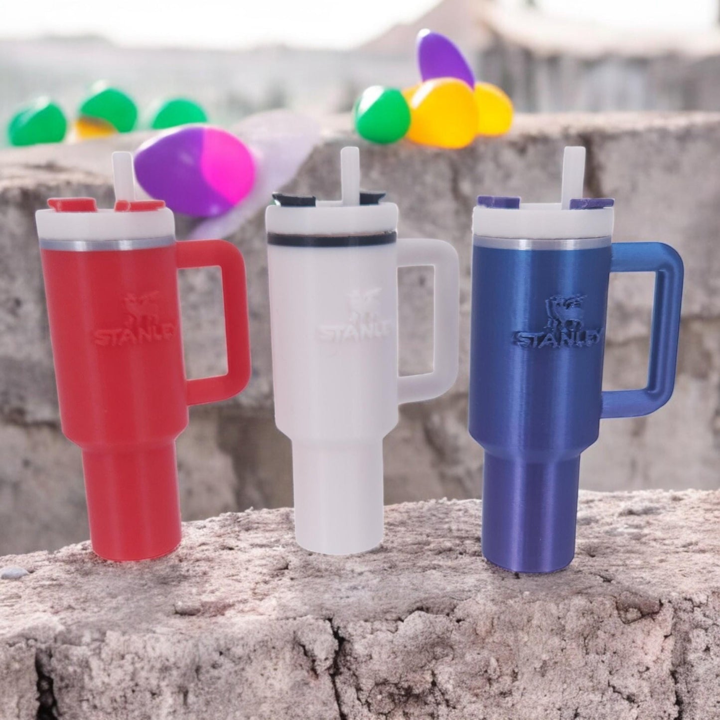 Tumbler Keychain Stanley Inspired | 3D Printed Holder for Chapstick, Pills & Cash | Unique Gift Idea