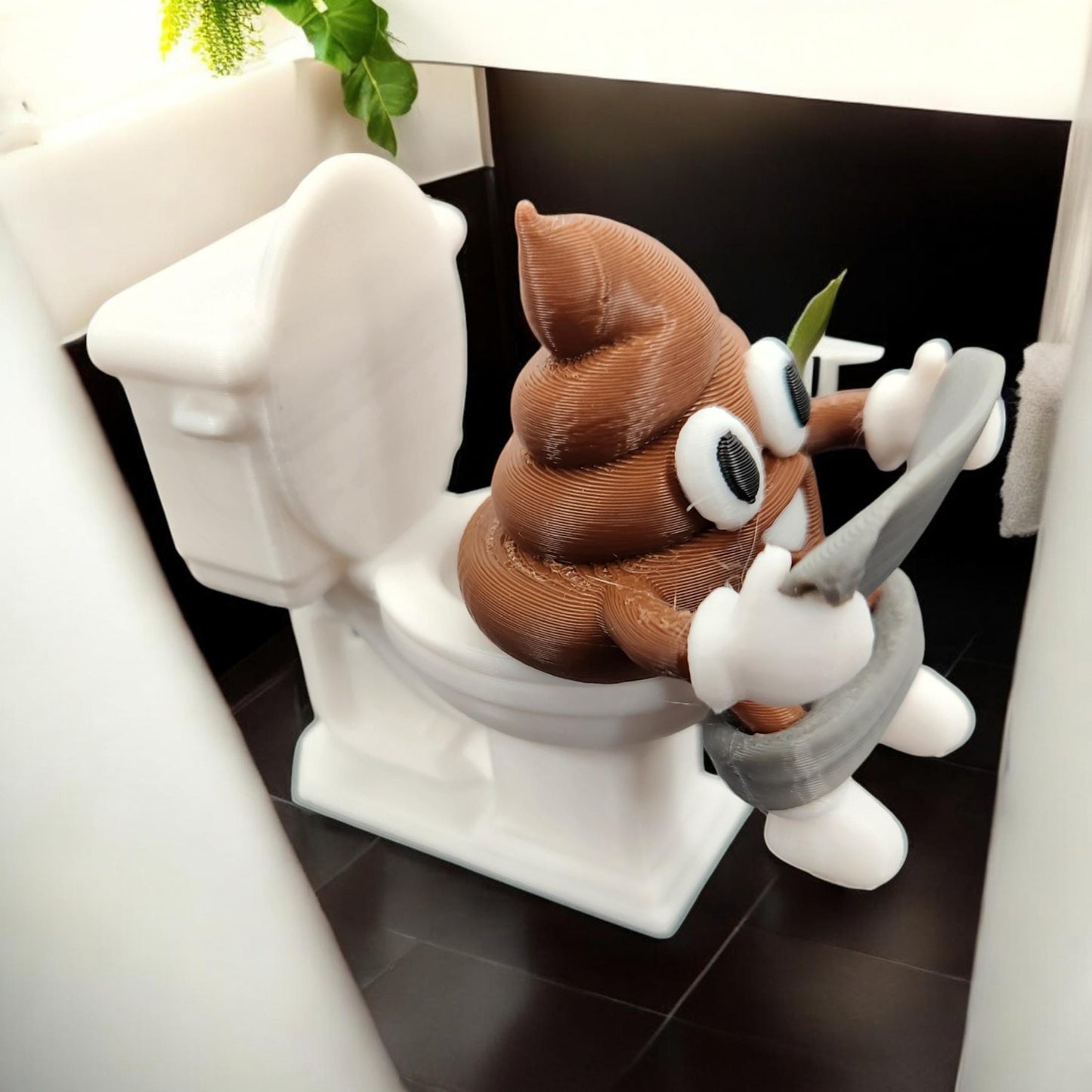 Mr. Poop Bathroom Buddy | Fun Mr. Hanky Toilet Decor | Unique Bathroom Gift | Kids & Adults | Whimsical Bathroom Accessory