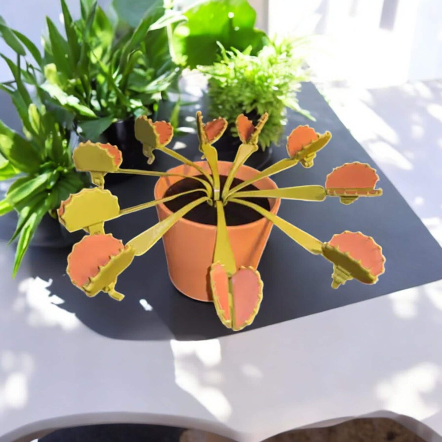 3D Printed Venus Flytrap Chip Clip Holder - Unique Snack Holder with Secret Compartment for Home Garden Decor