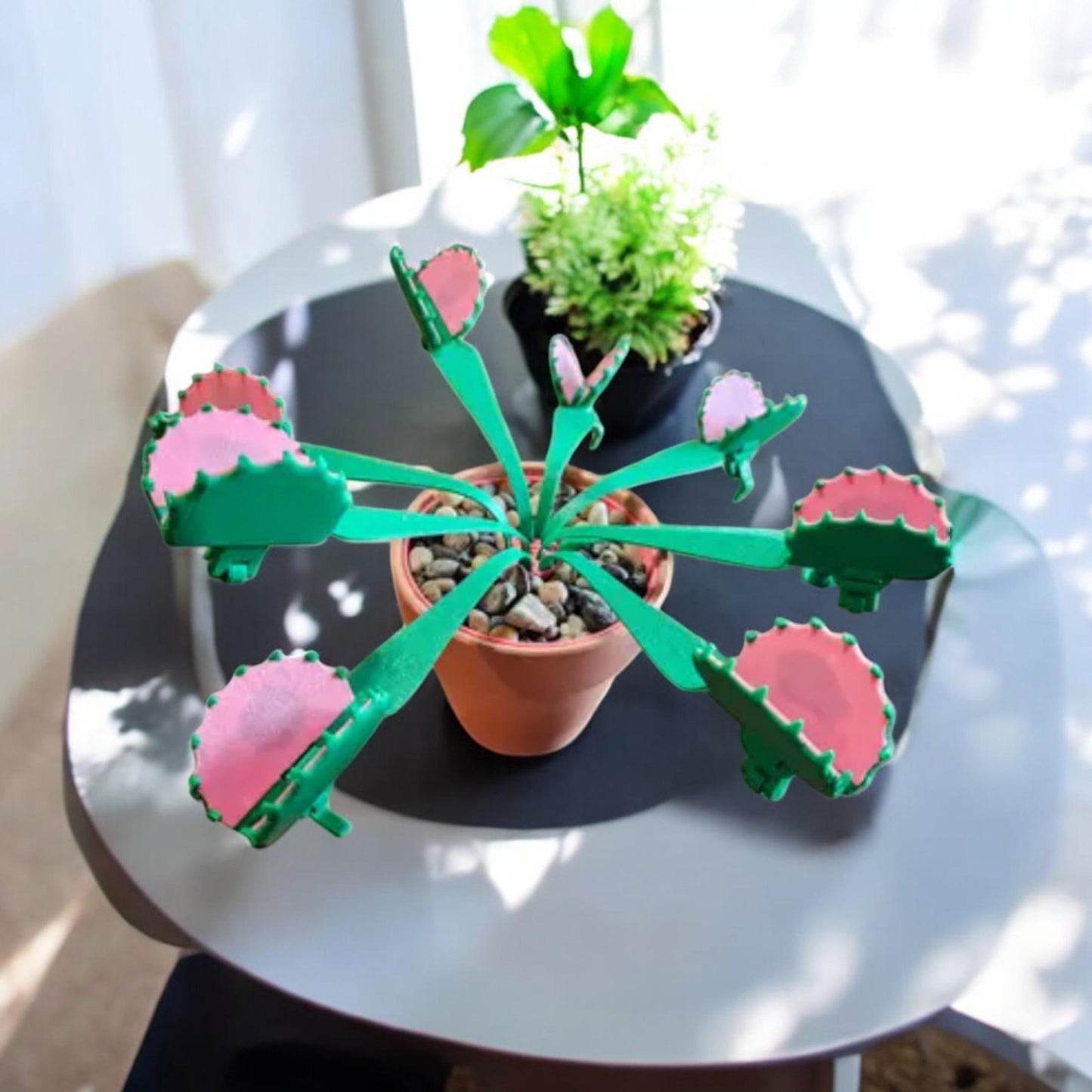 3D Printed Venus Flytrap Chip Clip Holder - Unique Snack Holder with Secret Compartment for Home Garden Decor