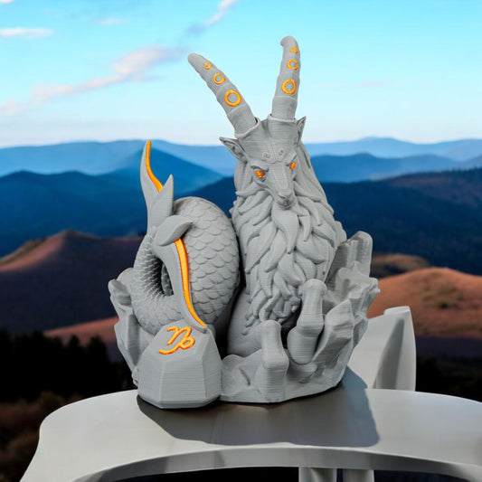 Capricorn Sculpture Figurine 3D Printed | Unique Zodiac Decor | Gift for Astrology Lovers & Capricorn Fans