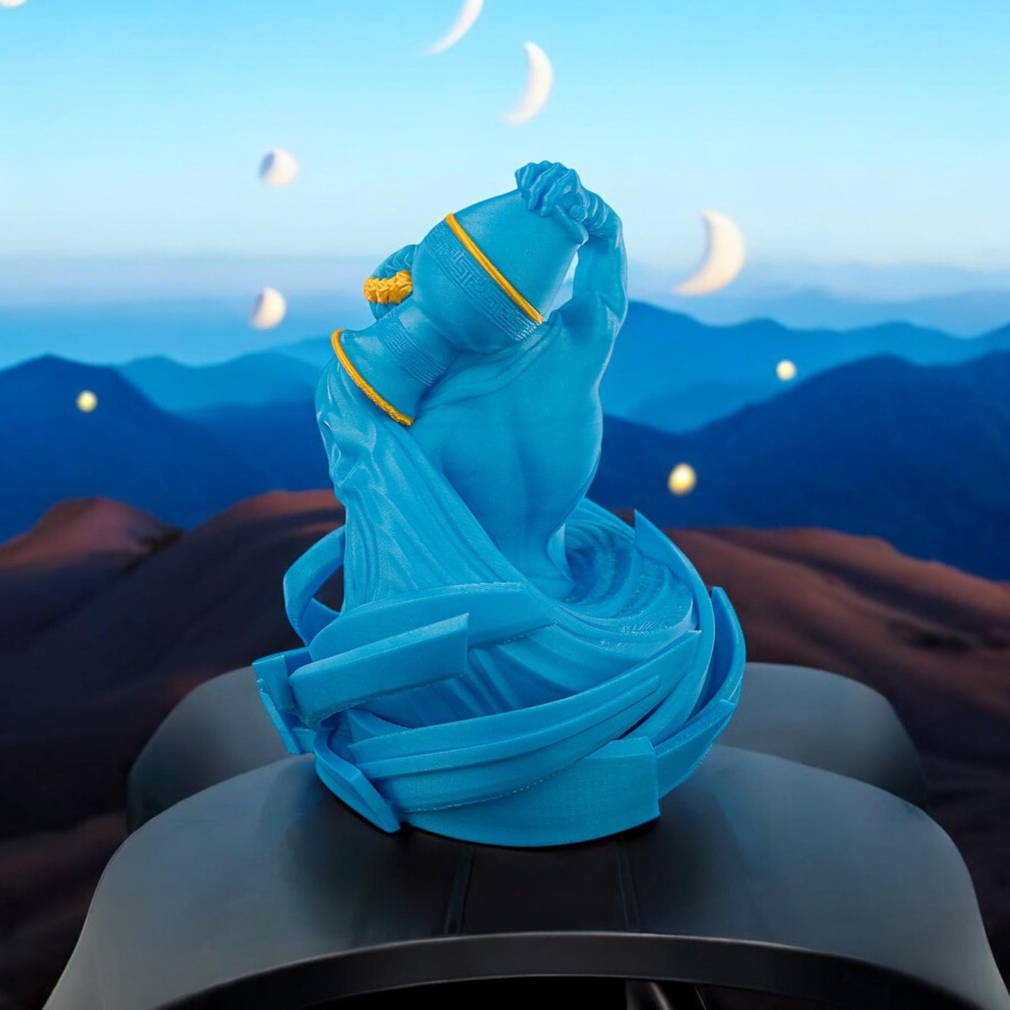 Aquarius Sculpture Figurine | Unique 3D Printed Zodiac Decor for Astrology Lovers & Fans