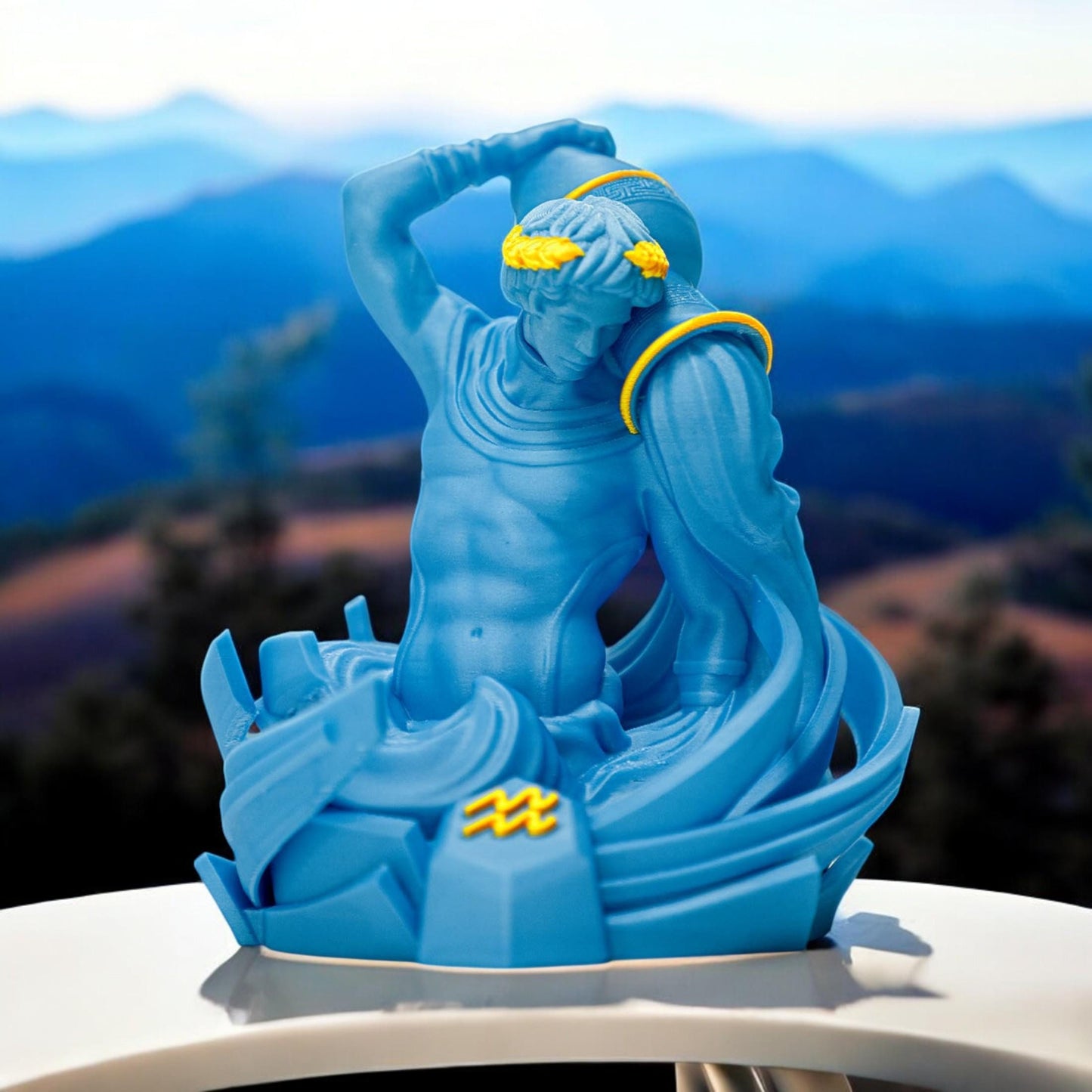 Aquarius Sculpture Figurine | Unique 3D Printed Zodiac Decor for Astrology Lovers & Fans