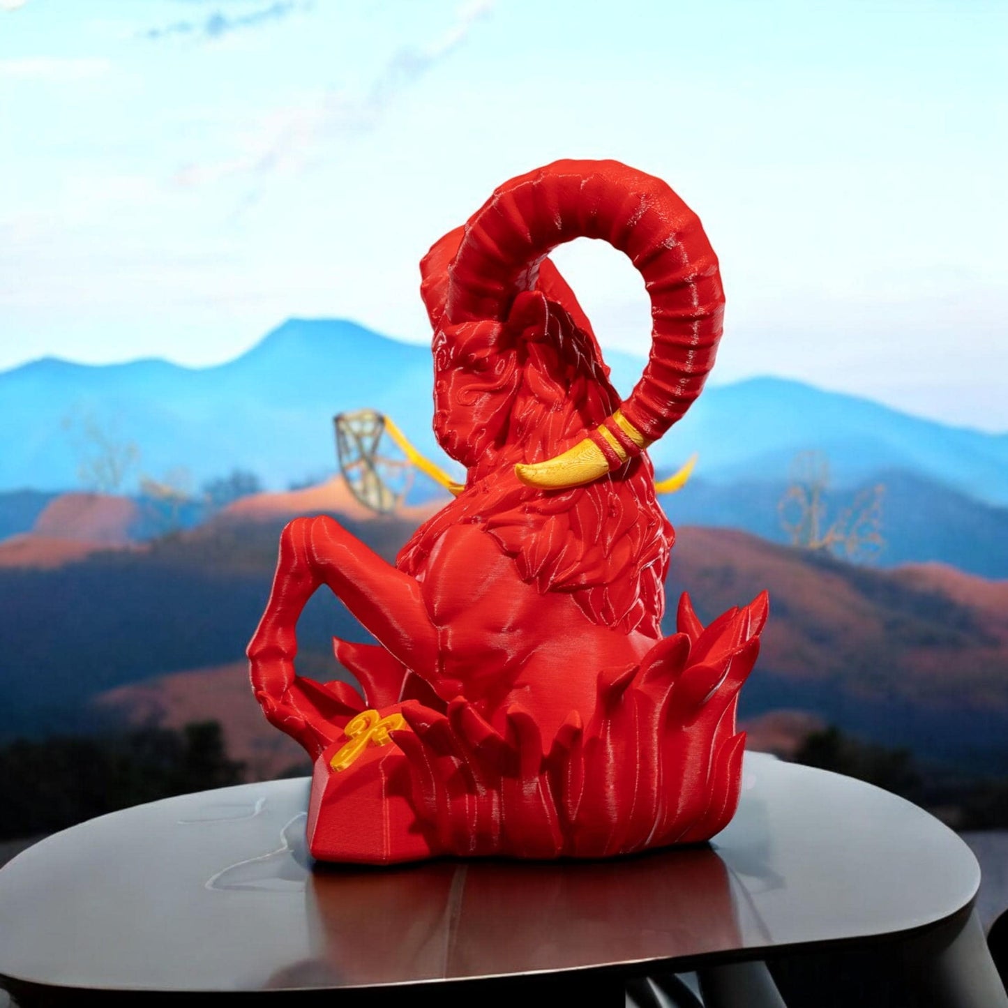 Aries Sculpture Figurine | Unique 3D Printed Zodiac Decor & Gifts for Astrology Lovers
