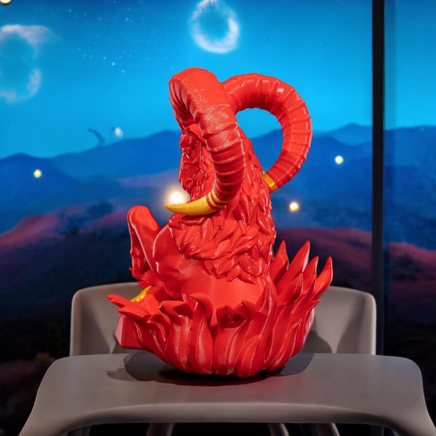 Aries Sculpture Figurine | Unique 3D Printed Zodiac Decor & Gifts for Astrology Lovers