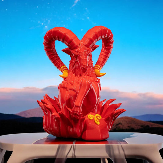 Aries Sculpture Figurine | Unique 3D Printed Zodiac Decor & Gifts for Astrology Lovers