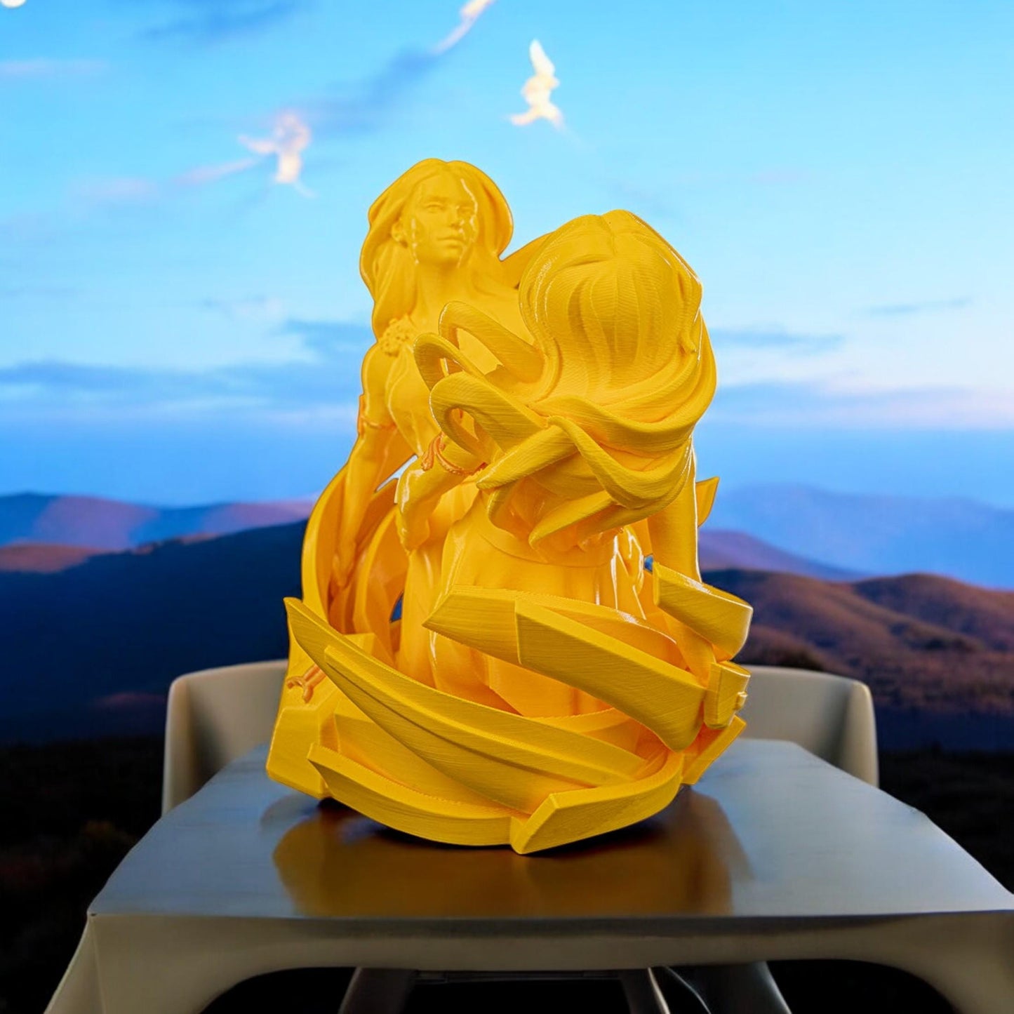 Gemini Sculpture Figurine | Unique 3D Printed Zodiac Decor & Astrology Gifts for Gemini Lovers