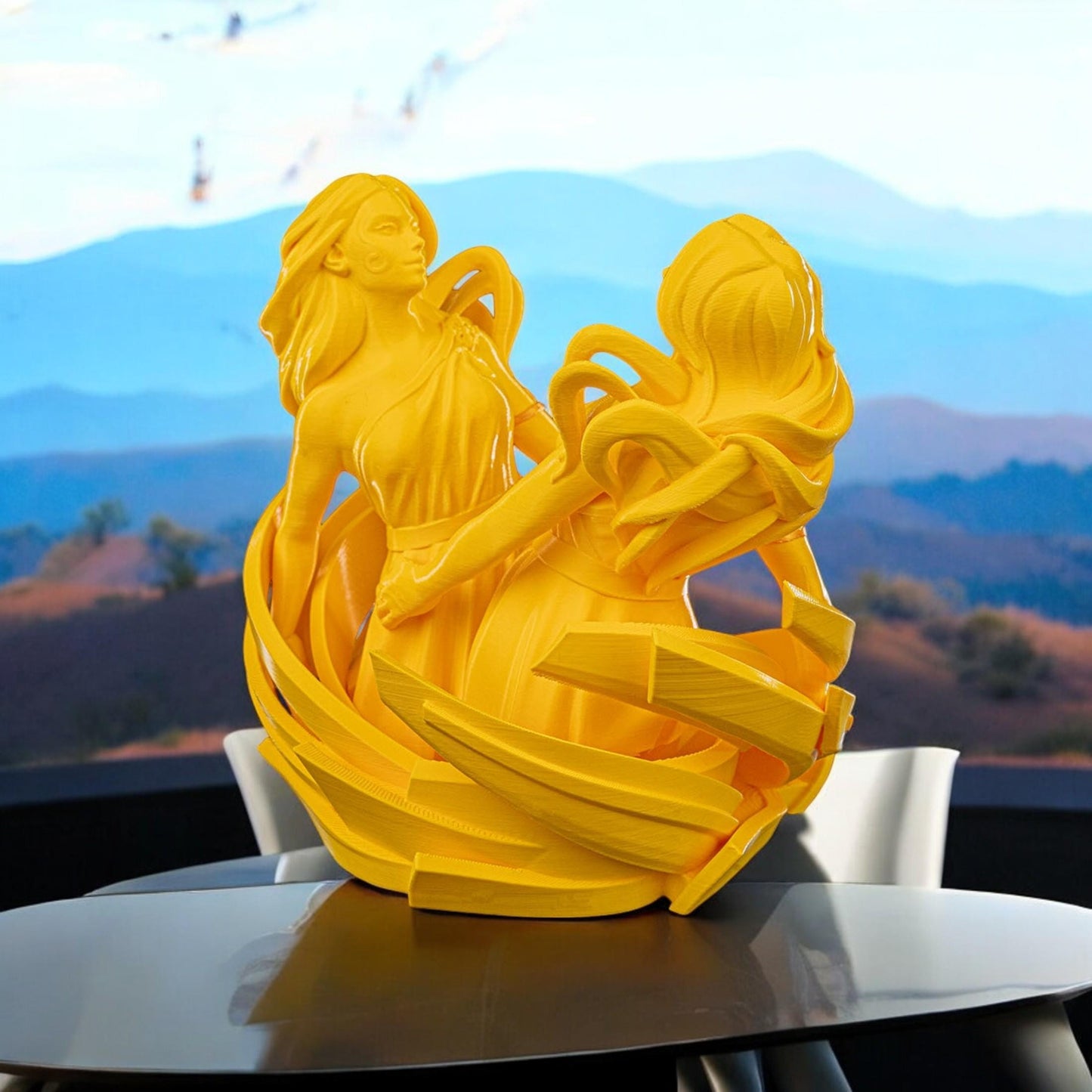 Gemini Sculpture Figurine | Unique 3D Printed Zodiac Decor & Astrology Gifts for Gemini Lovers