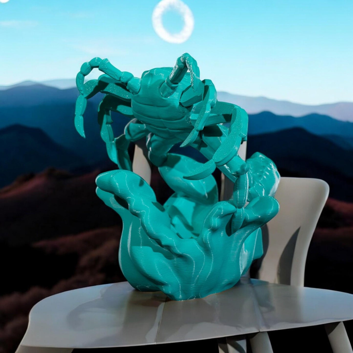 Cancer Sculpture Figurine | Unique 3D Printed Zodiac Decor & Astrology Gifts for Cancer Lovers