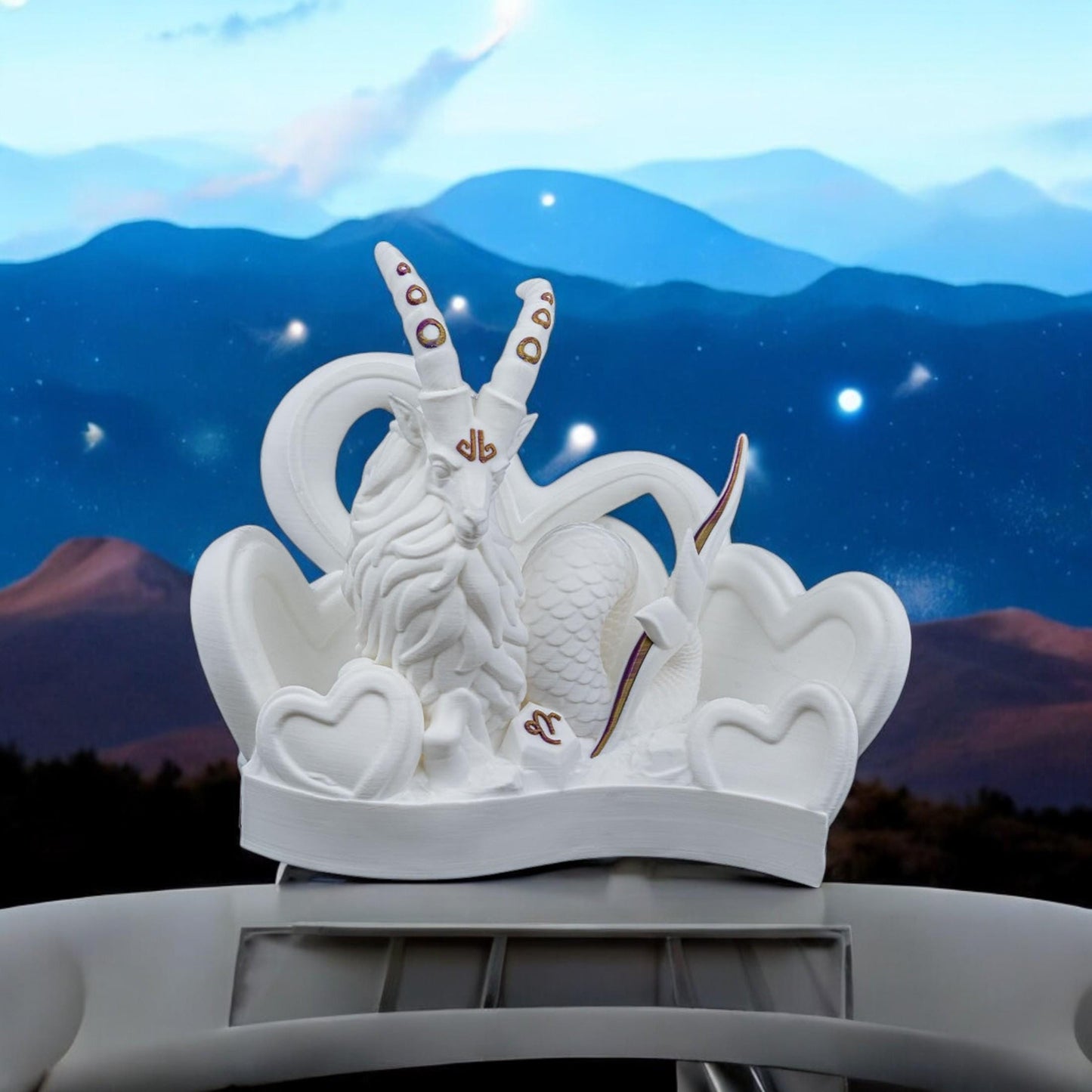 My Valentine is a Capricorn Sculpture Figurine | Unique 3D Printed Zodiac Decor Astrology Gifts for Valentine’s Day & Capricorn Lovers