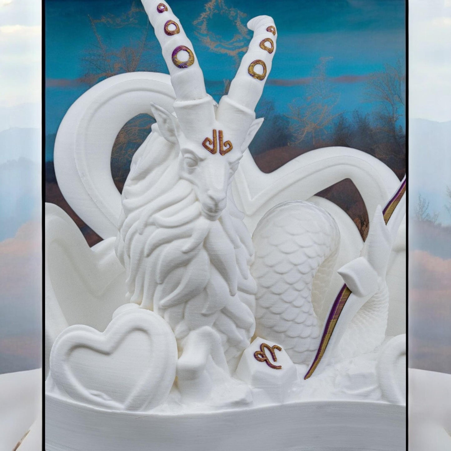 My Valentine is a Capricorn Sculpture Figurine | Unique 3D Printed Zodiac Decor Astrology Gifts for Valentine’s Day & Capricorn Lovers