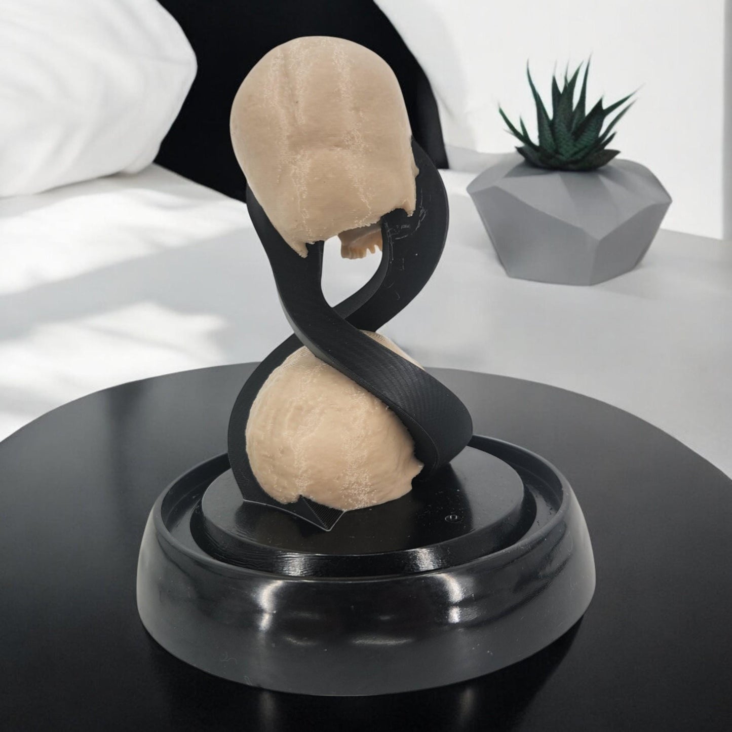 Sand of Mortality Skull Figurine | Unique Gothic Decor | Dark Art Collectible & Home Accent | Macabre Decor Idea