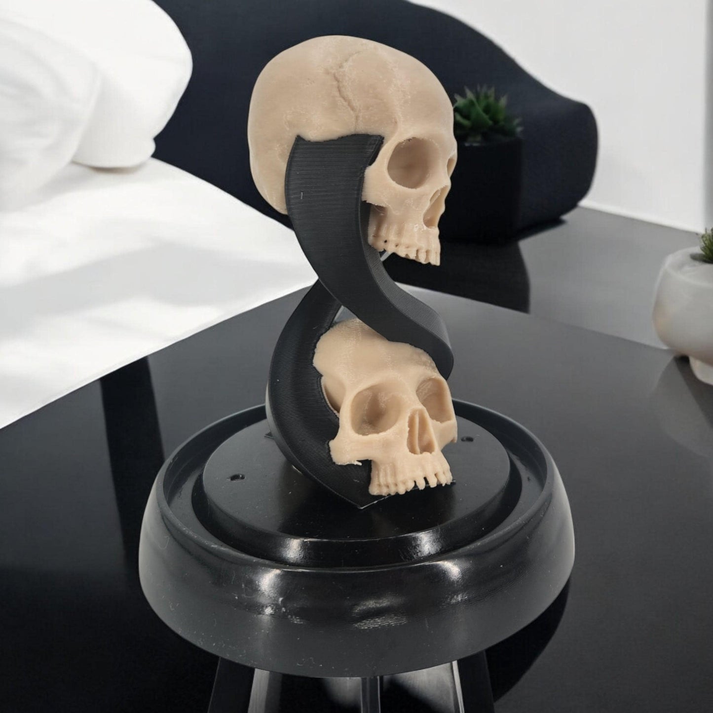 Sand of Mortality Skull Figurine | Unique Gothic Decor | Dark Art Collectible & Home Accent | Macabre Decor Idea