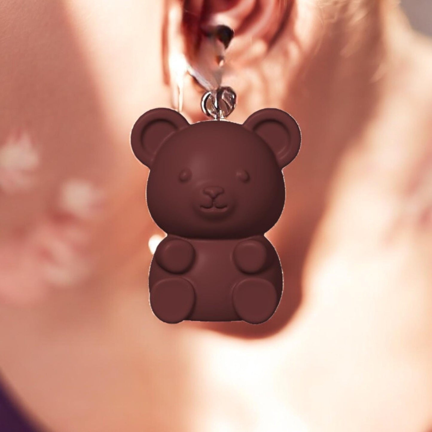 Fun Gummy Bear Earrings 3D Printed Jewelry for Unique Style & Gifts, Colorful Craft Accessories, Perfect for Friends