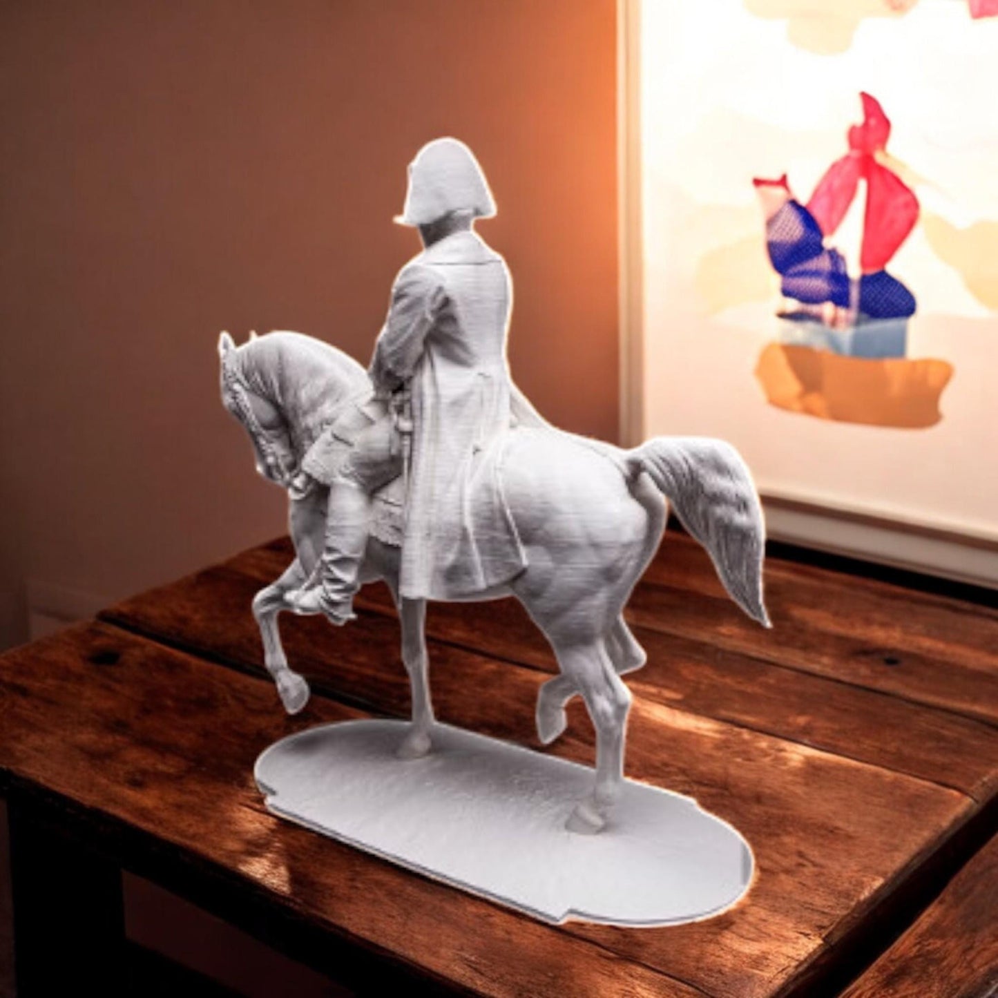 Napoleon Statue Equestrian Sculpture - 3D Printed Replica Horse & Rider, Museum Quality Renaissance Art Reproduction