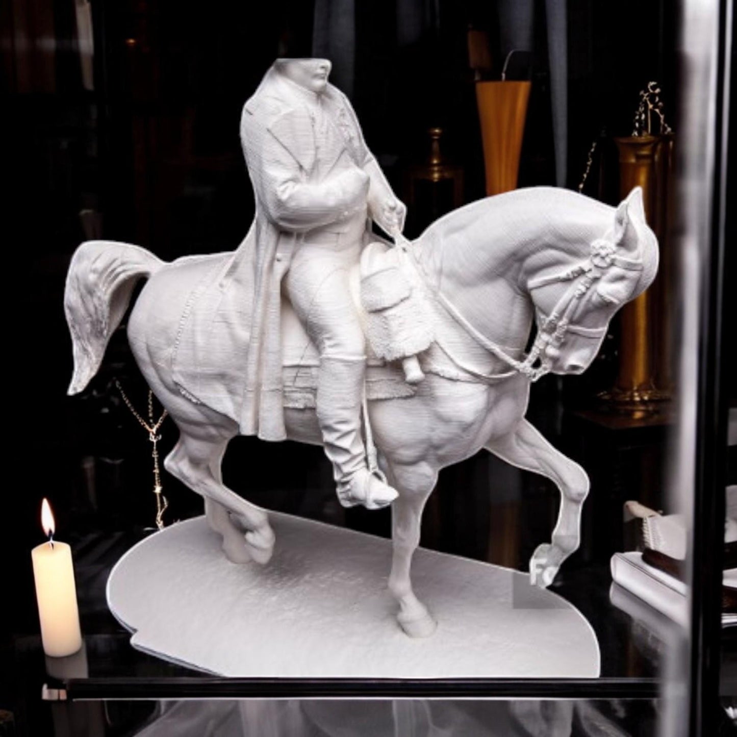 Napoleon Statue Equestrian Sculpture - 3D Printed Replica Horse & Rider, Museum Quality Renaissance Art Reproduction