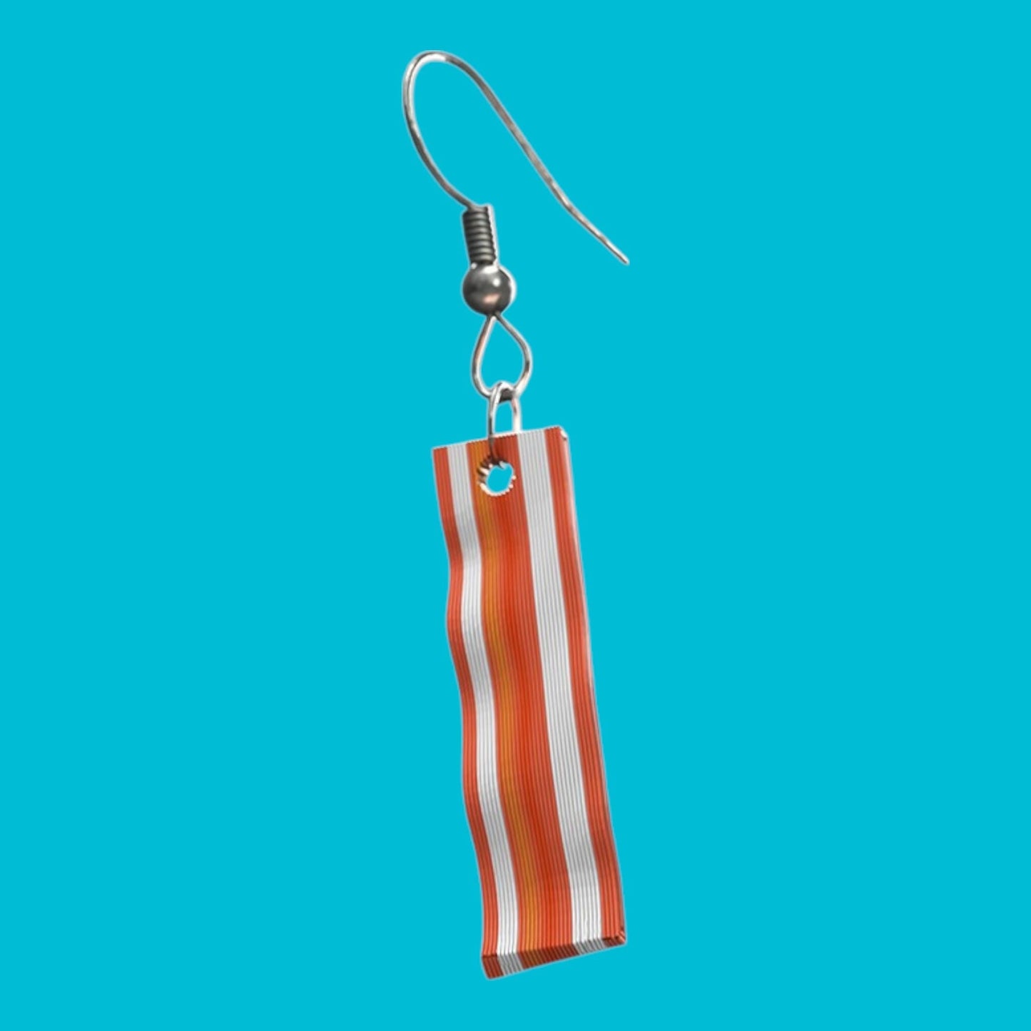 Bacon and Eggs Earrings, Funny Food Dangle Jewelry for Foodie Lover Gift , Quirky Breakfast Accessories, Mismatched Earrings