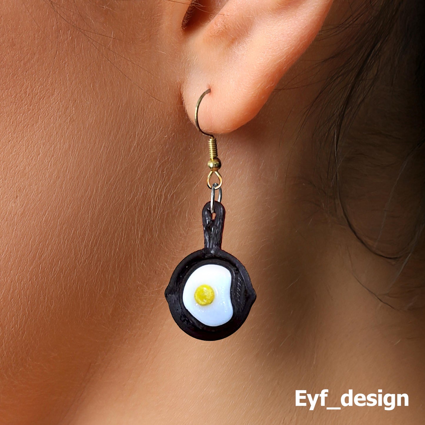 Bacon and Eggs Earrings, Funny Food Dangle Jewelry for Foodie Lover Gift , Quirky Breakfast Accessories, Mismatched Earrings