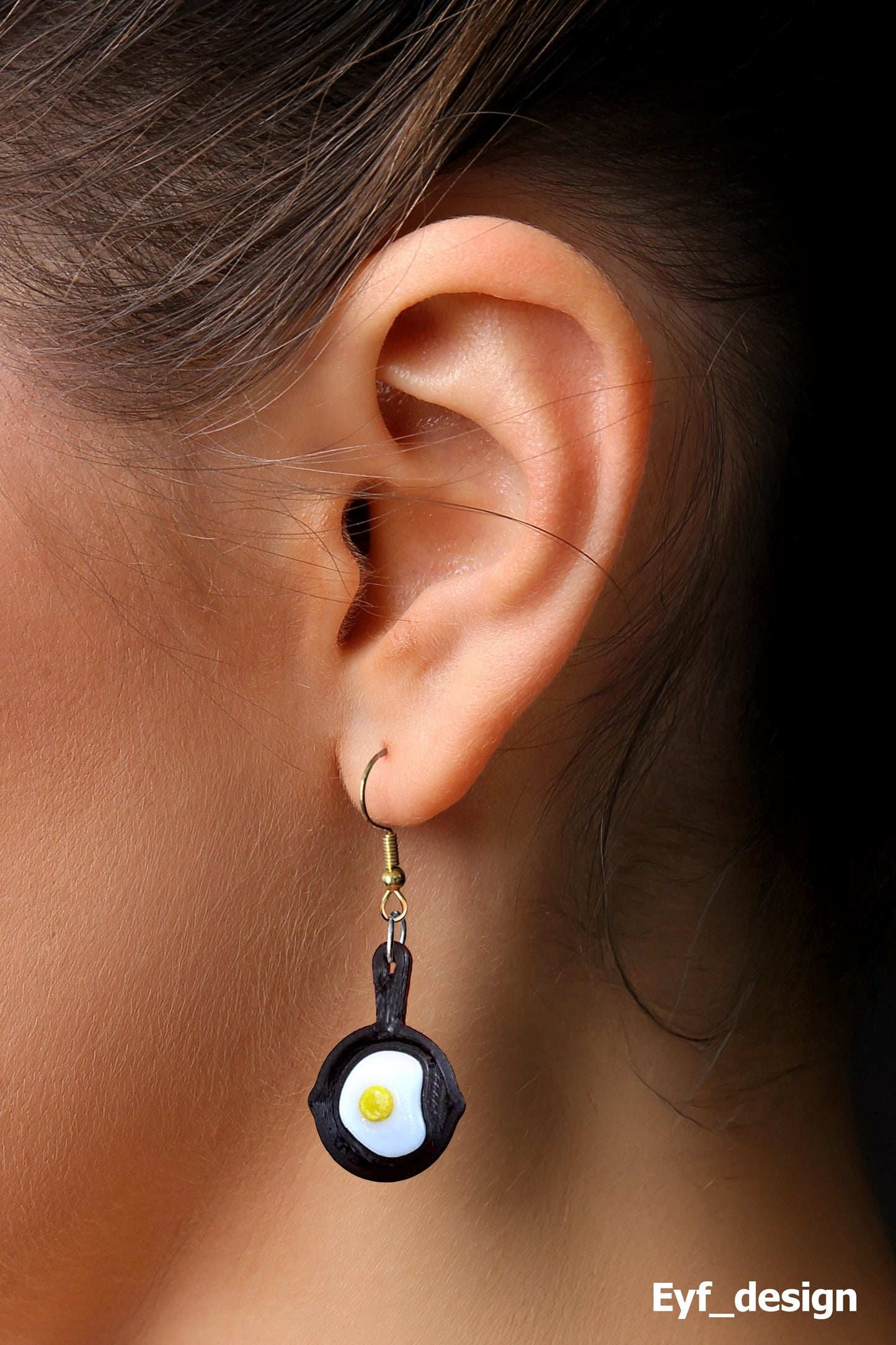 Bacon and Eggs Earrings, Funny Food Dangle Jewelry for Foodie Lover Gift , Quirky Breakfast Accessories, Mismatched Earrings