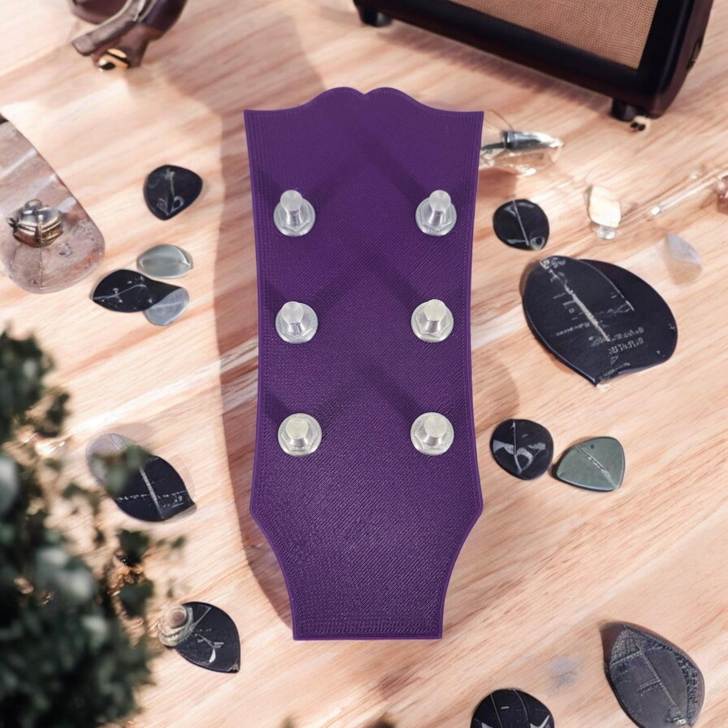 Gibson Style Headstock 3D Printed Jewelry and Pick Holder | Unique Guitar Accessory, Home Decor, Custom Organizer