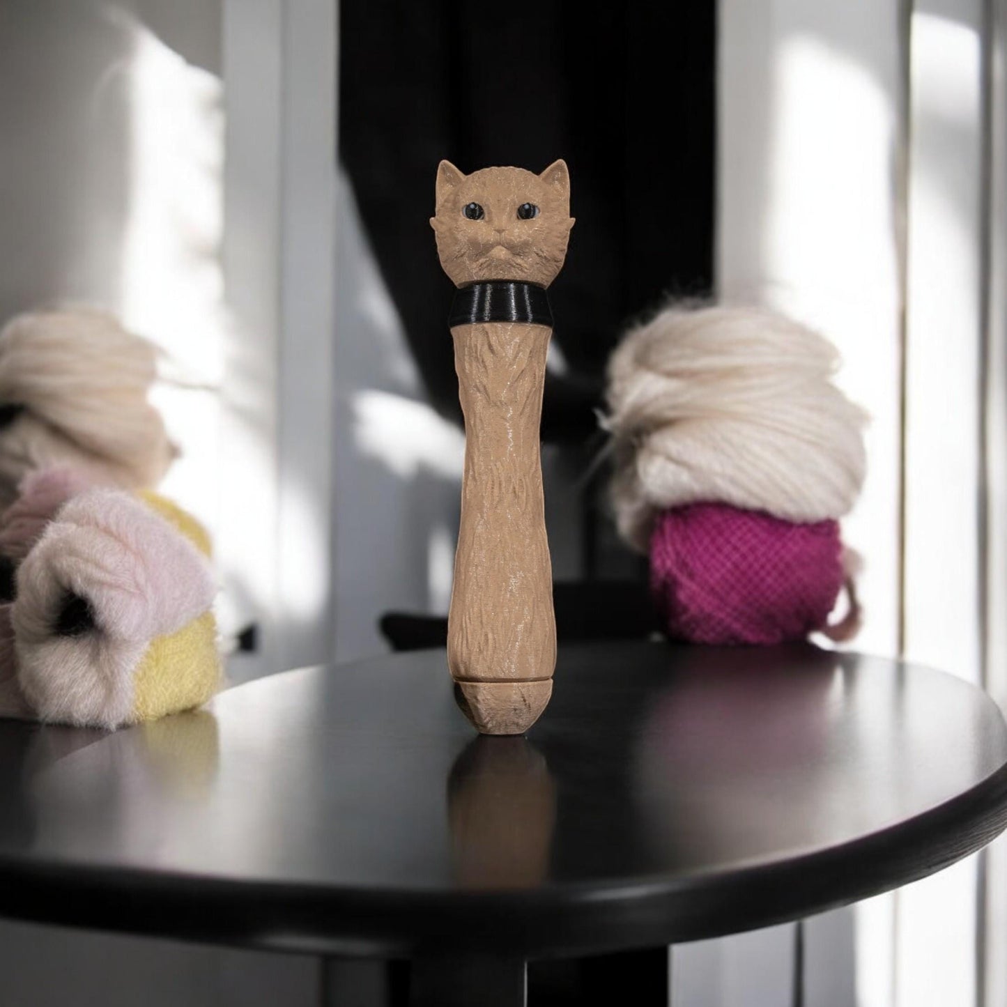 Cat Yarn Holder – Cute Cat Yarn Bowl Hook Case, Knitting Supplies Organizer, Perfect Gift for Feline Lovers & Crochet Enthusiasts