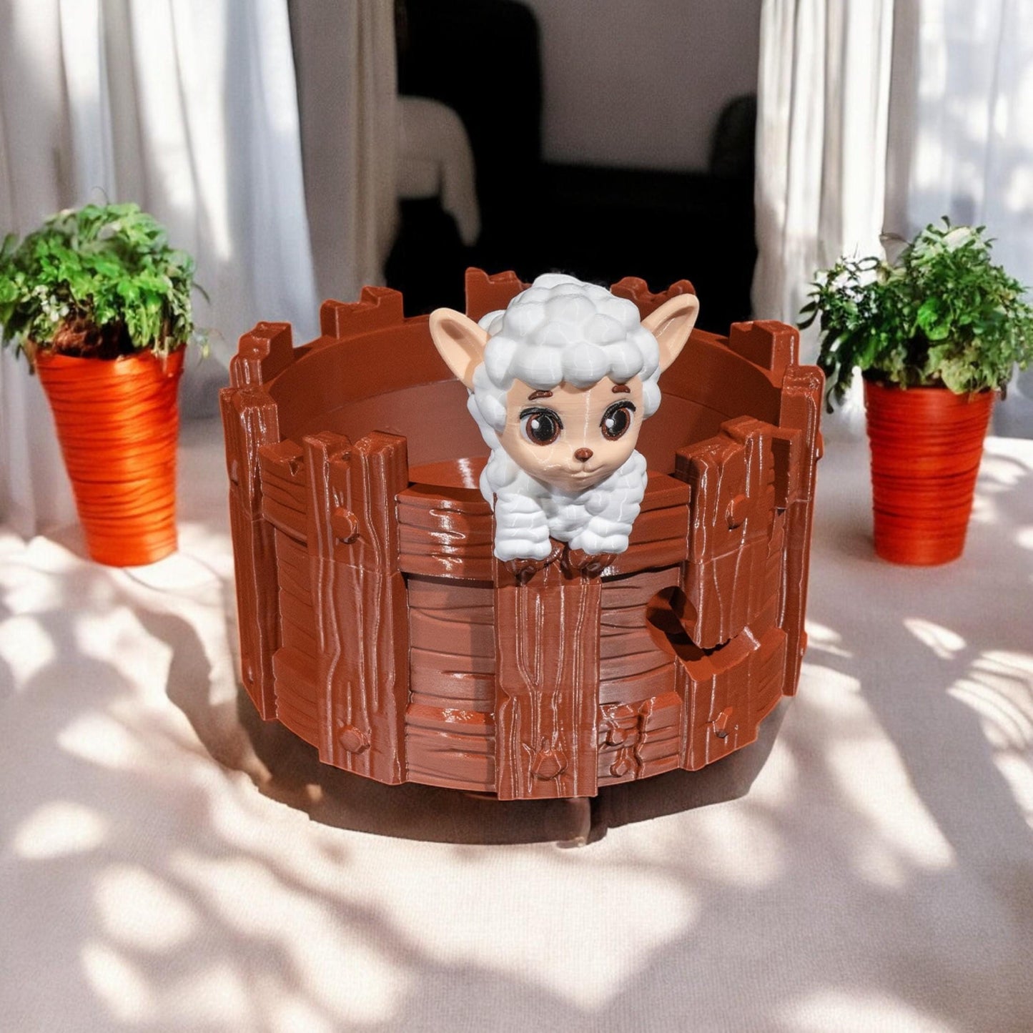 Sheep Yarn Holder – Cute Lamb Yarn Bowl Organizer, Perfect Gift for Knitting & Crochet Enthusiasts