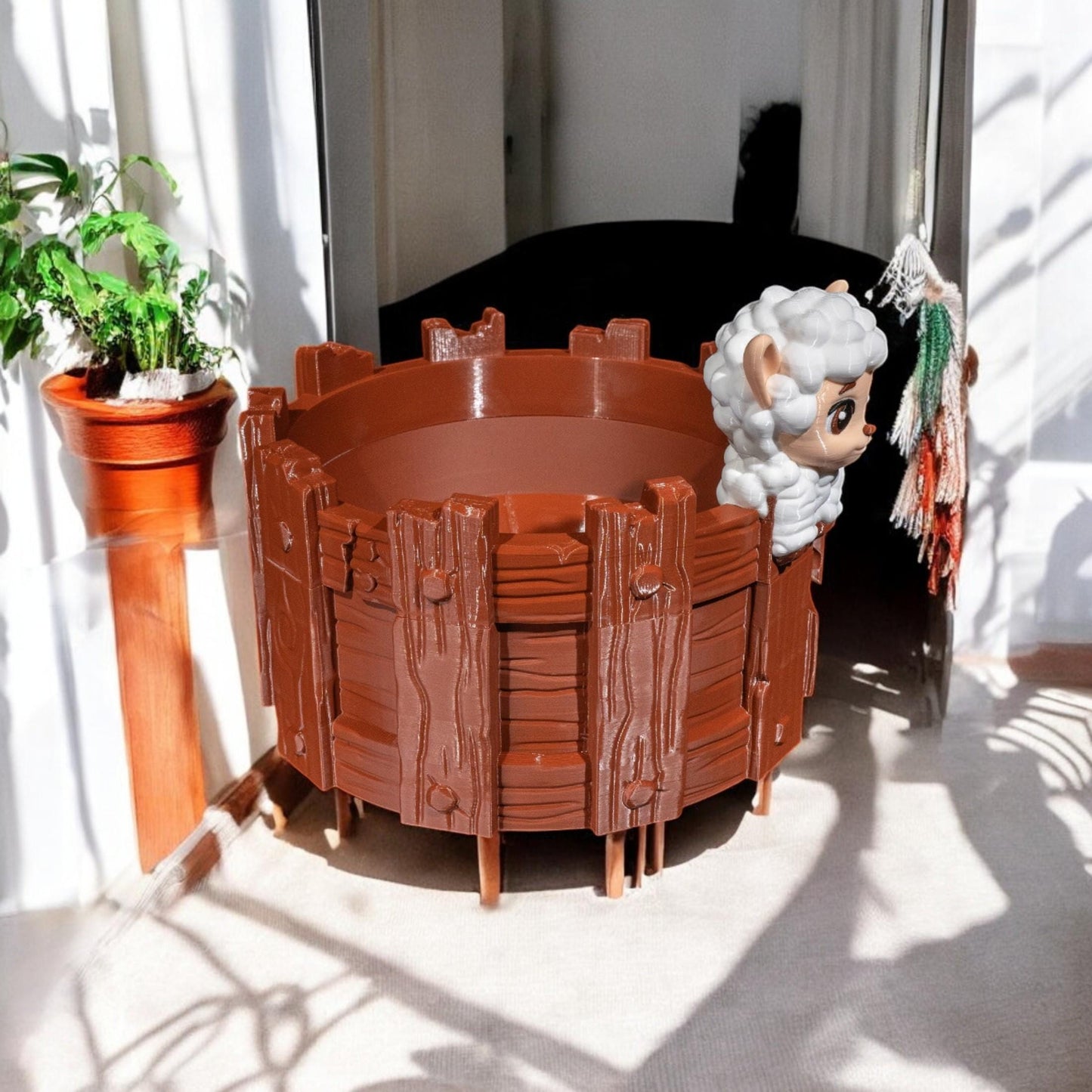 Sheep Yarn Holder – Cute Lamb Yarn Bowl Organizer, Perfect Gift for Knitting & Crochet Enthusiasts