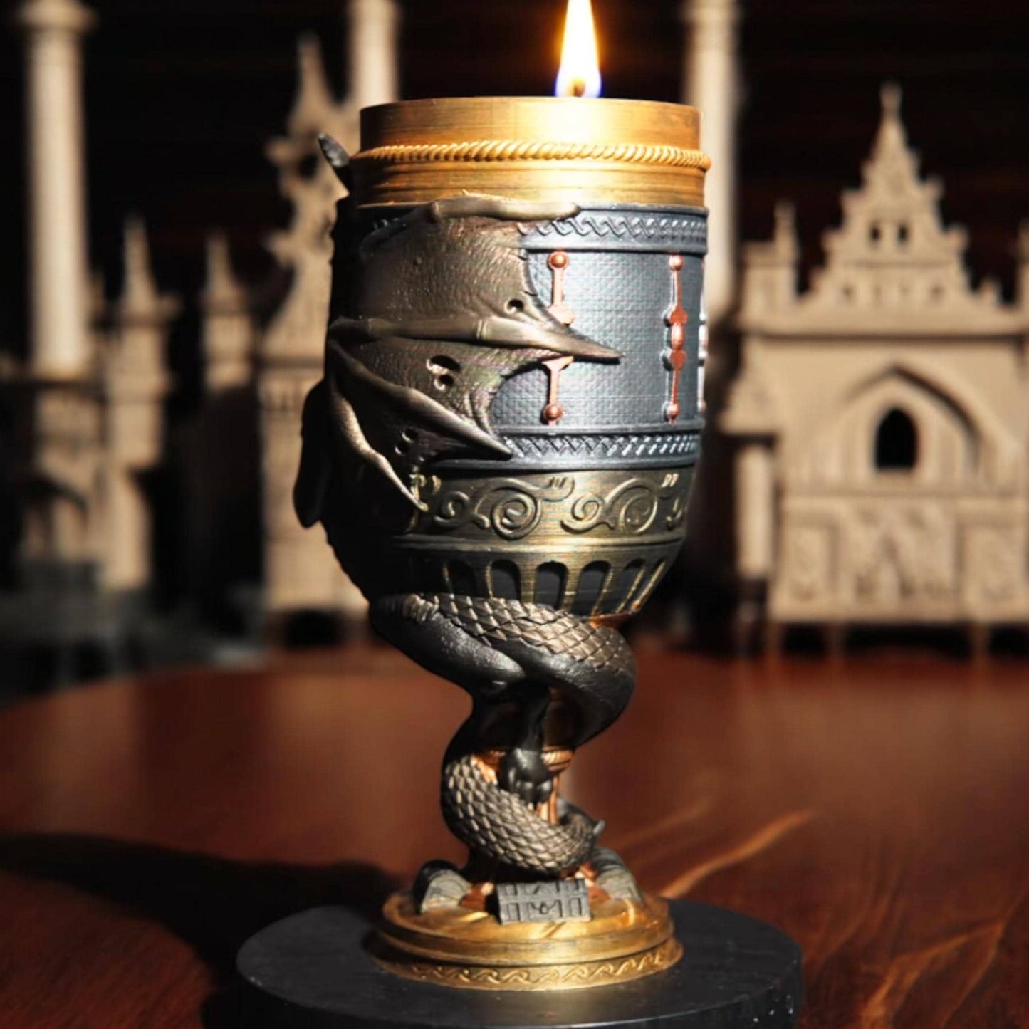 Dragon Inspired Soda Goblet - Unique 3D Printed Cup Holder for 12oz Cans, Fantasy Drinkware & Gifts for Dragon Lovers
