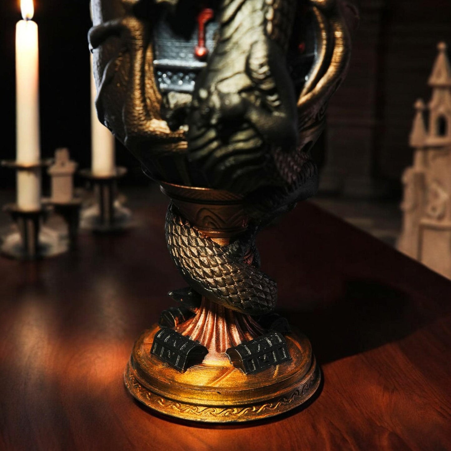 Dragon Inspired Soda Goblet - Unique 3D Printed Cup Holder for 12oz Cans, Fantasy Drinkware & Gifts for Dragon Lovers