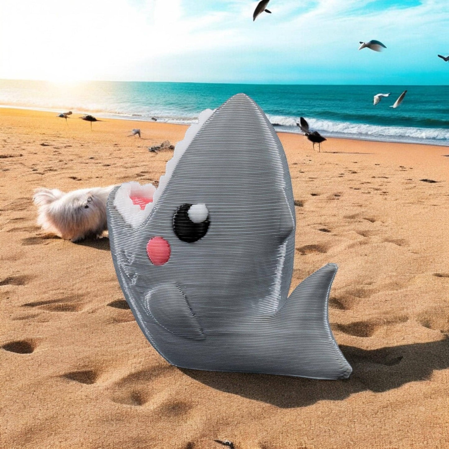 Great White Shark Earrings 3D Printed  | Magnetic or Post Options | Unique Ocean Themed Jewelry for Shark Lovers