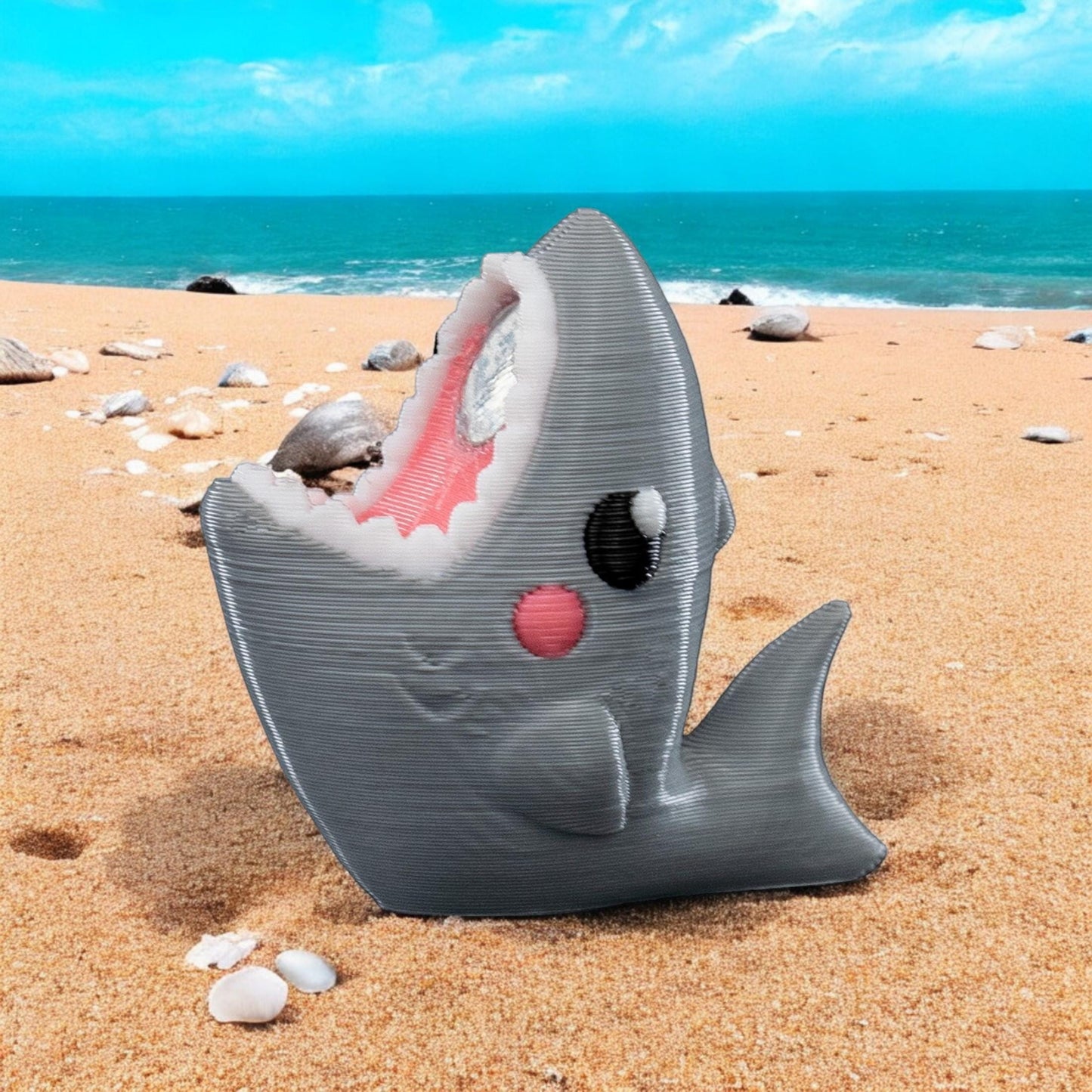 Great White Shark Earrings 3D Printed  | Magnetic or Post Options | Unique Ocean Themed Jewelry for Shark Lovers