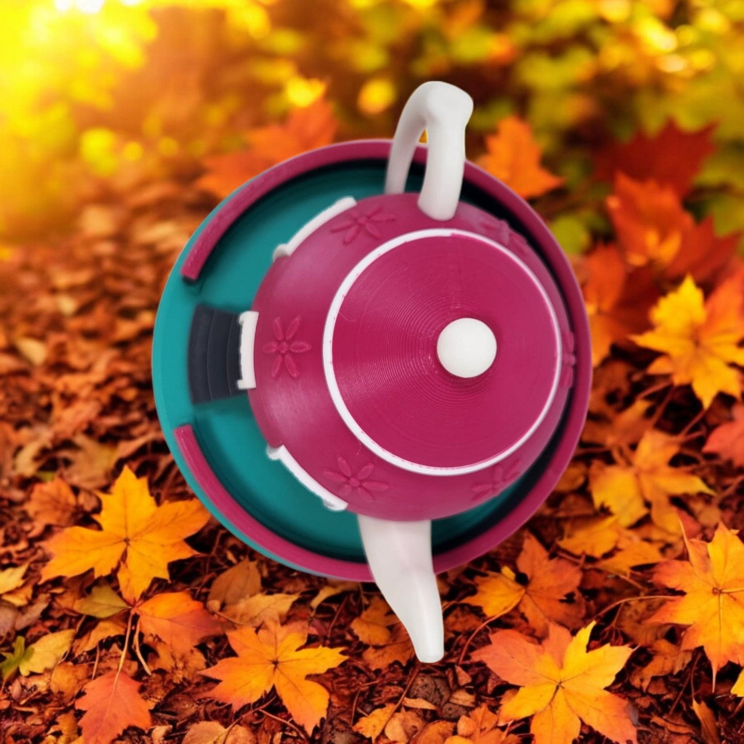 Fairy Houses: Teapot Style 3D Printed Fairy House Tea Light for Garden Decor & Kids Play - Unique Handmade Gift